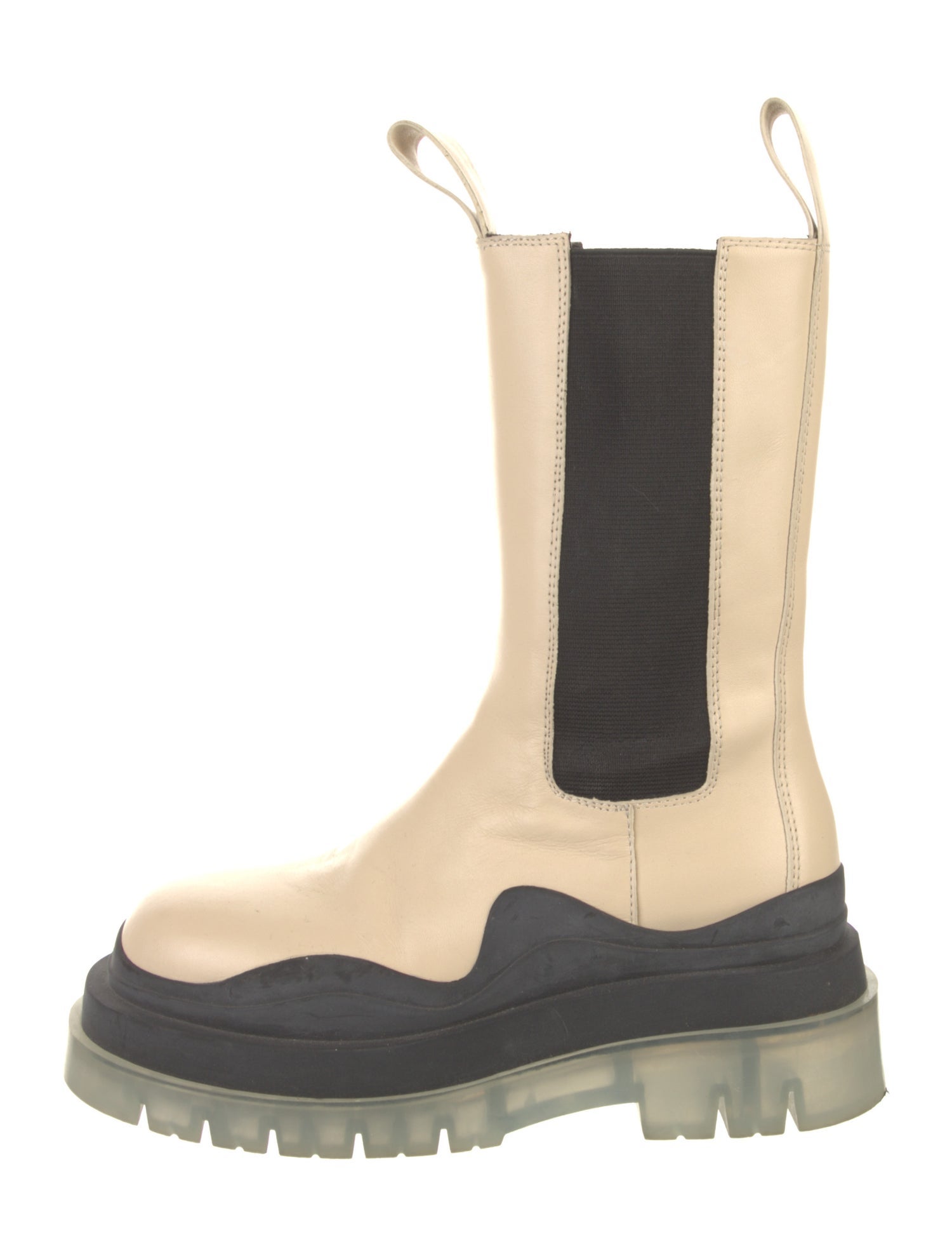 Bottega Veneta Leather Colorblock Pattern Chelsea Boots