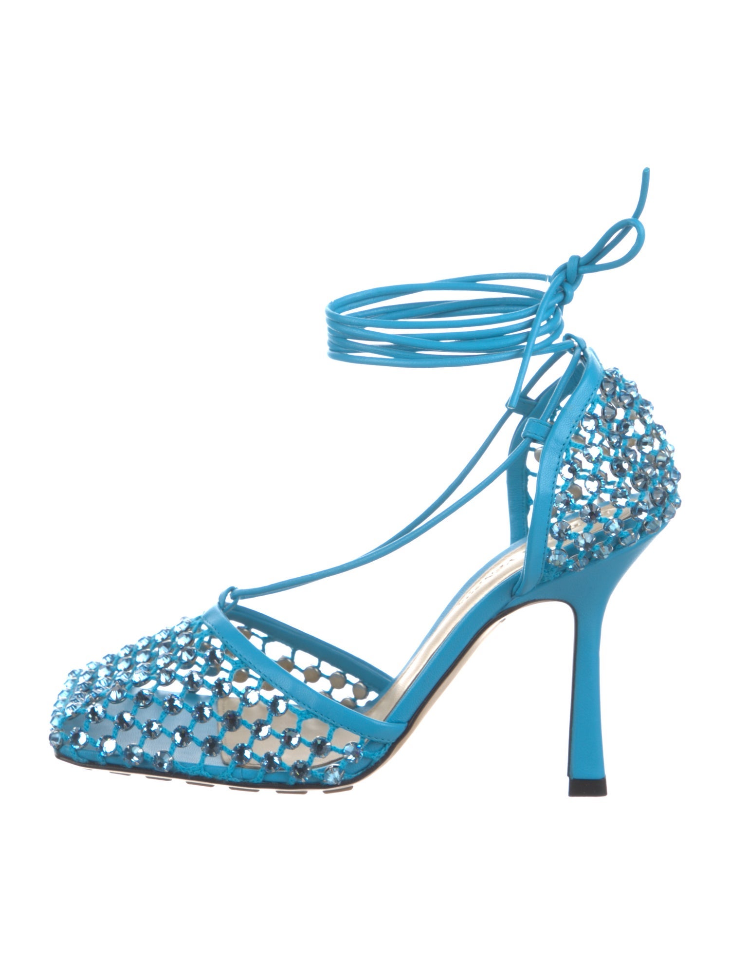 Bottega Veneta Crystal Printed T-Strap Pumps