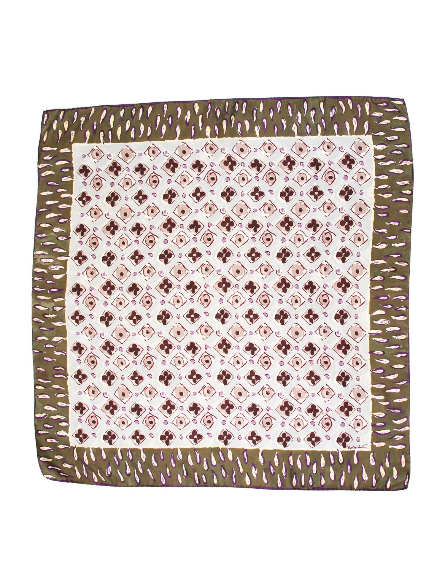 Bottega Veneta Leather Printed Scarf