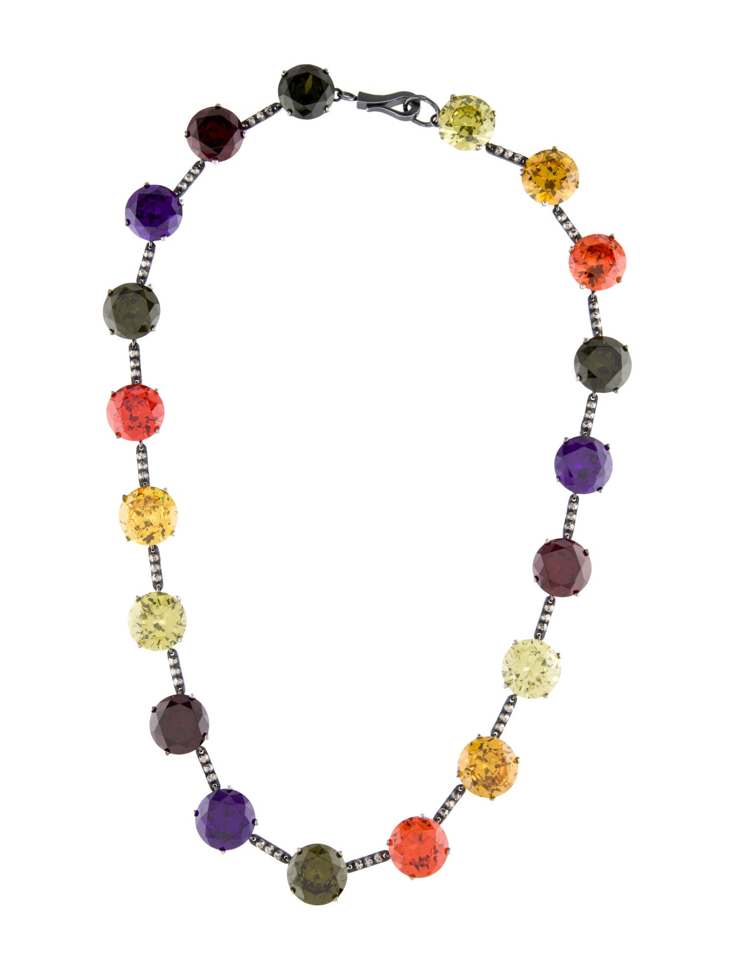 Bottega Veneta Multi-Color Crystal Station Necklace