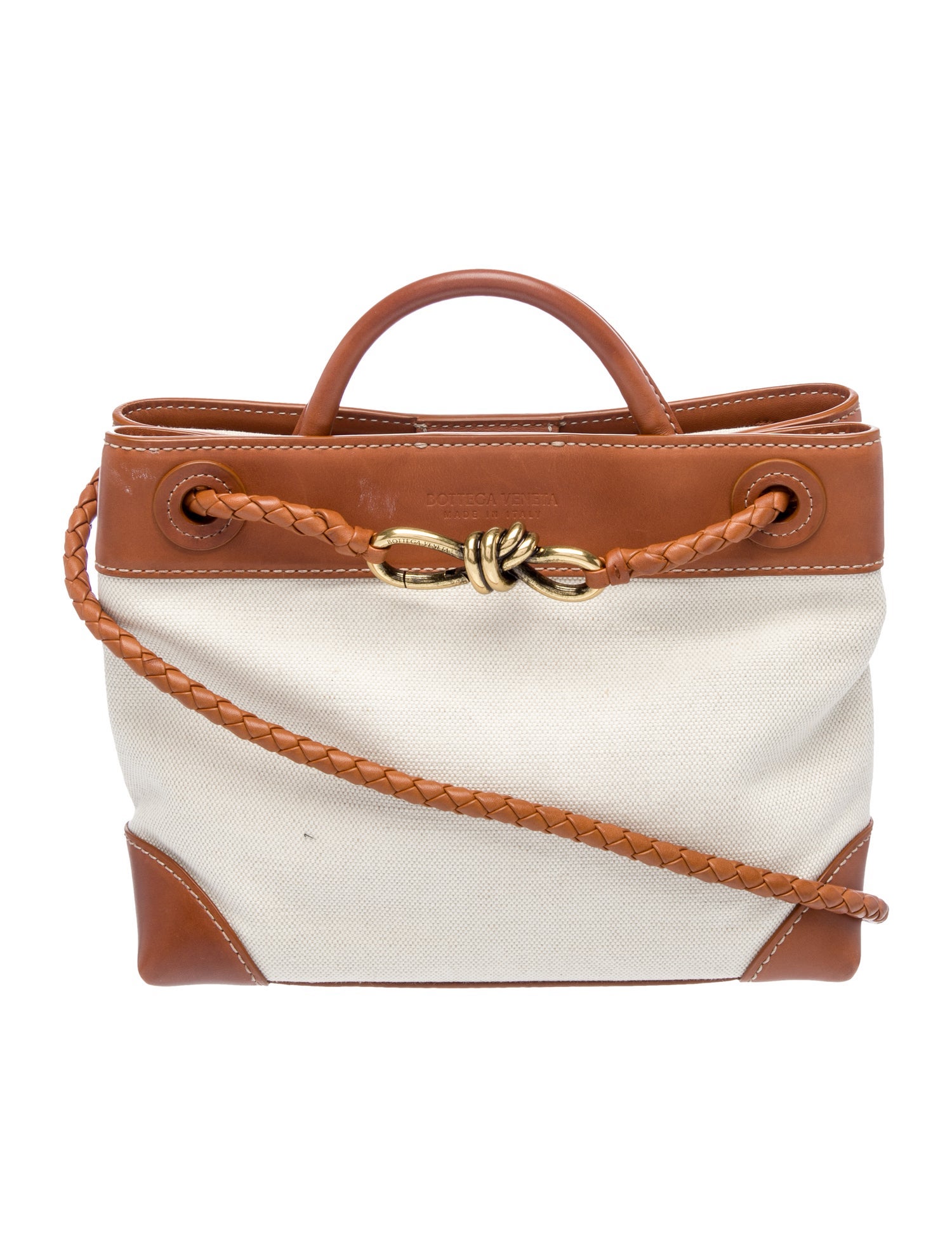 Bottega Veneta Canvas Shoulder Bag Small