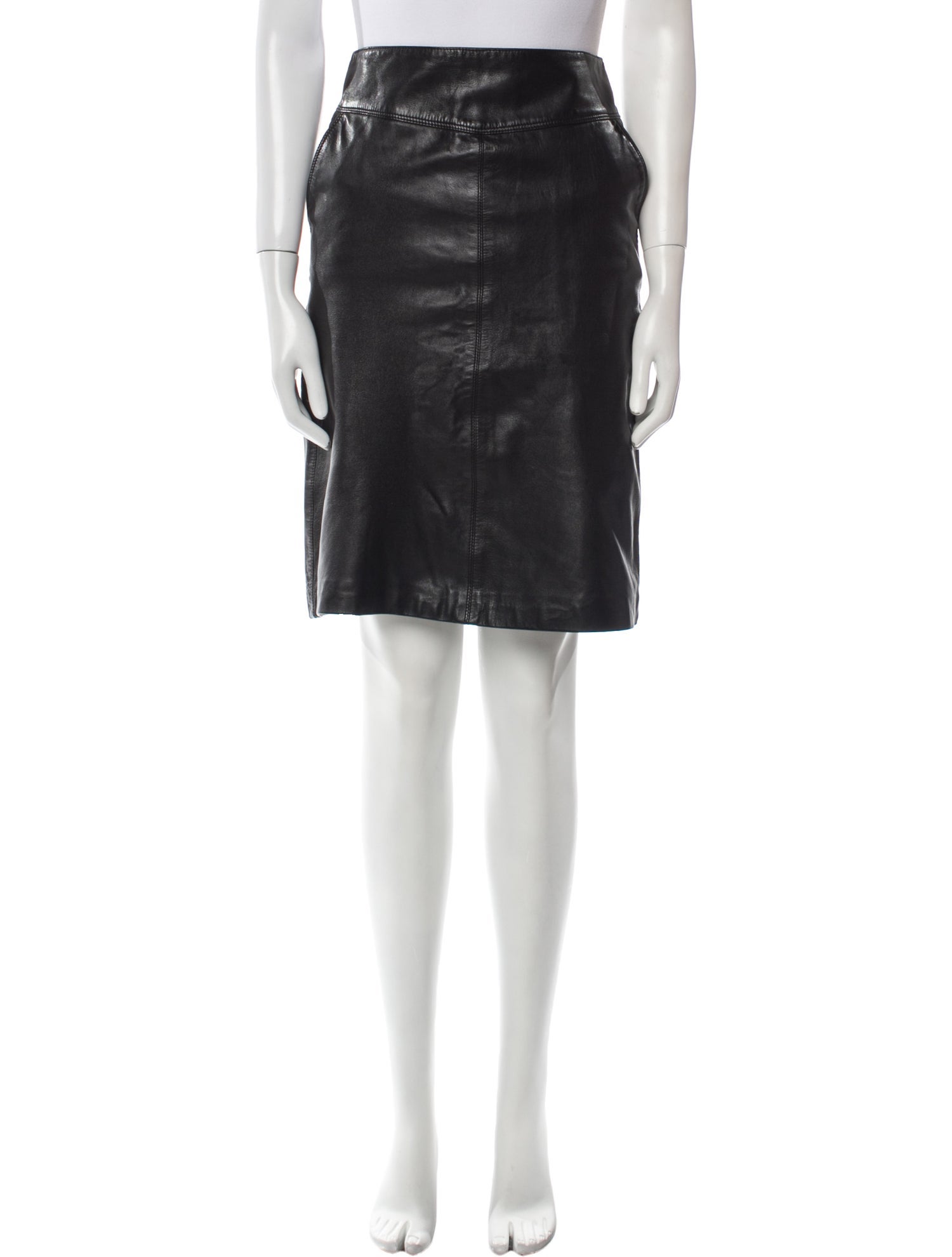 Bottega Veneta Leather Knee-Length Skirt