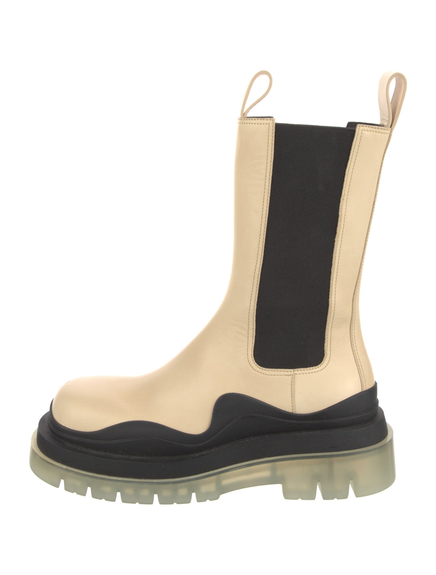 Bottega Veneta Leather Colorblock Pattern Chelsea Boots