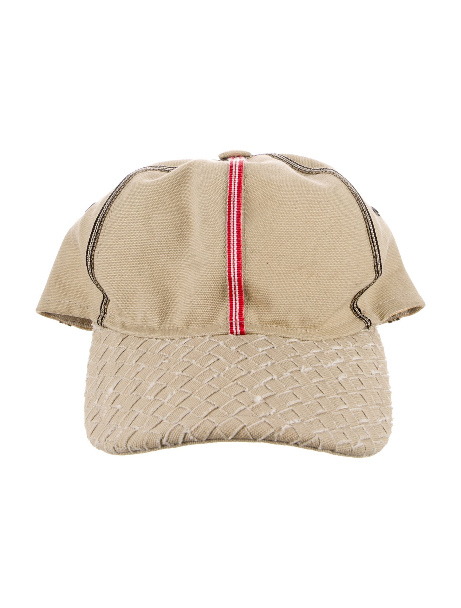 Bottega Veneta Striped Canvas Baseball Cap
