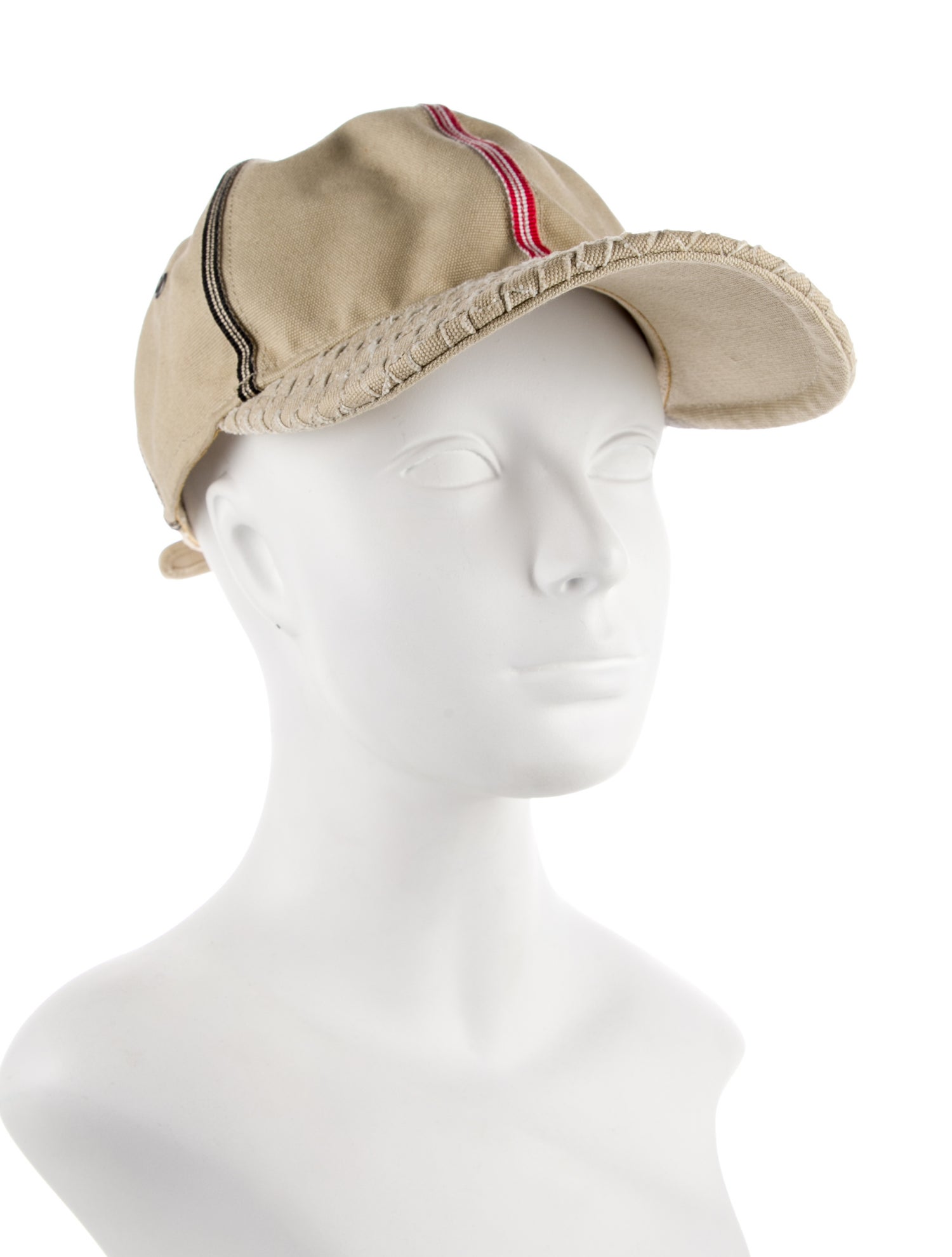 Bottega Veneta Striped Canvas Baseball Cap