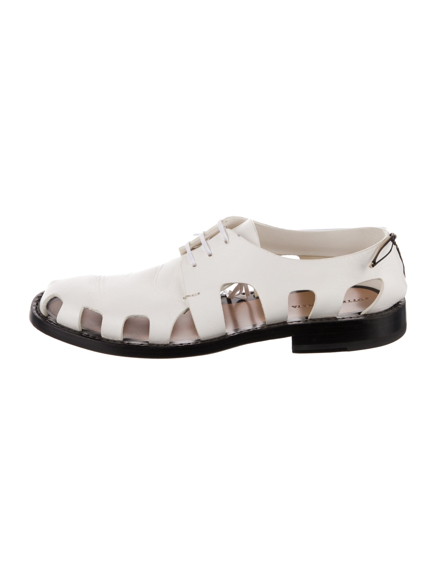 Bottega Veneta Leather Colorblock Pattern Oxfords