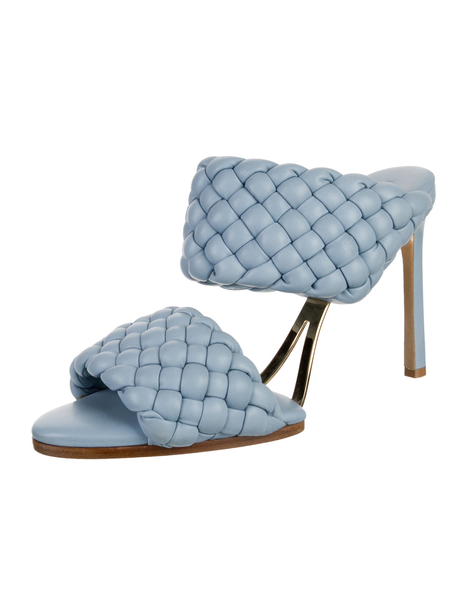 Bottega Veneta Intrecciato Weave Leather Slides