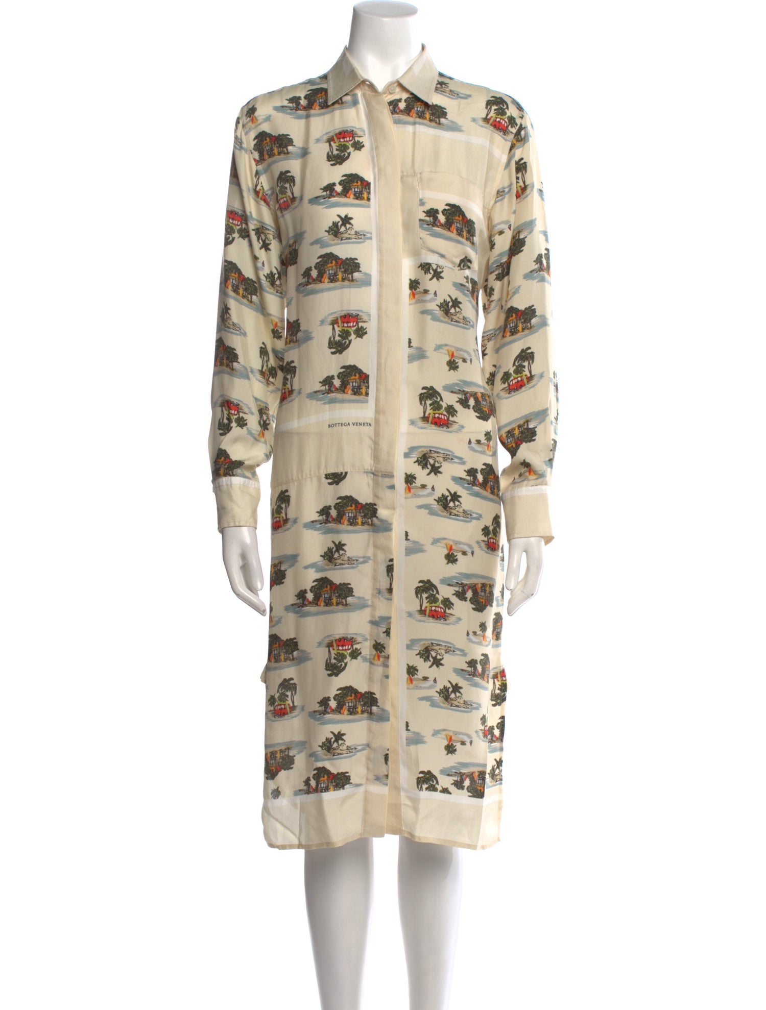 Bottega Veneta Silk Midi Length Dress