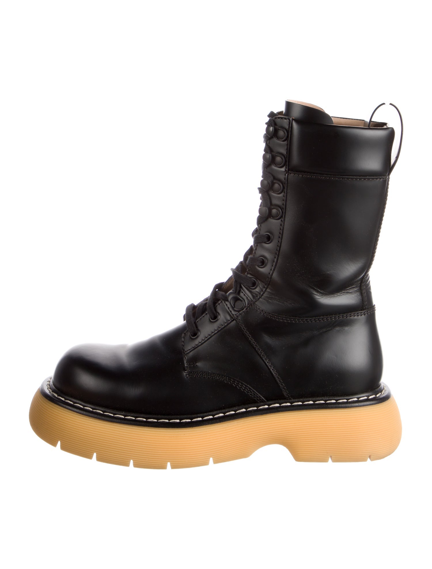 Bottega Veneta Leather Combat Boots