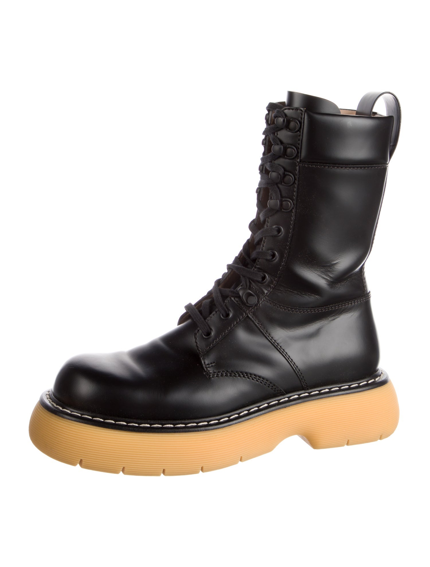 Bottega Veneta Leather Combat Boots