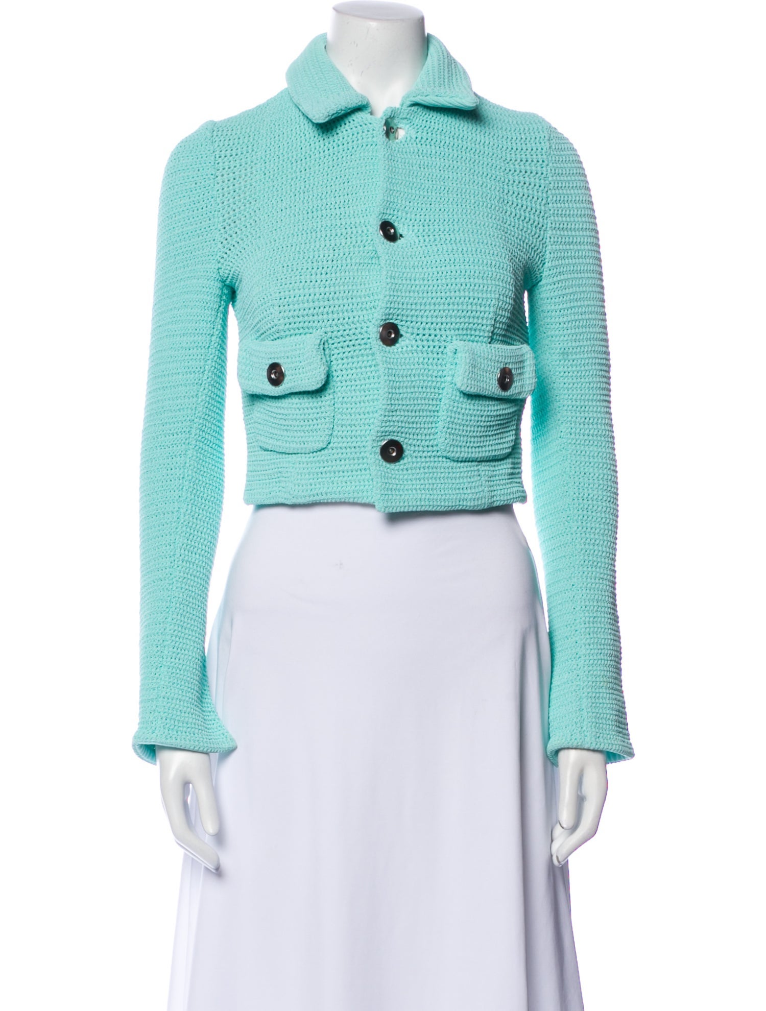 Bottega Veneta Tweed Pattern Denim Jacket