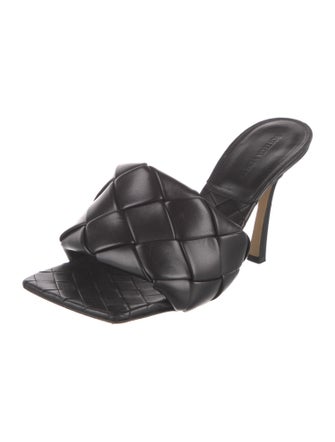 Bottega Veneta Intrecciato Weave Leather Slides