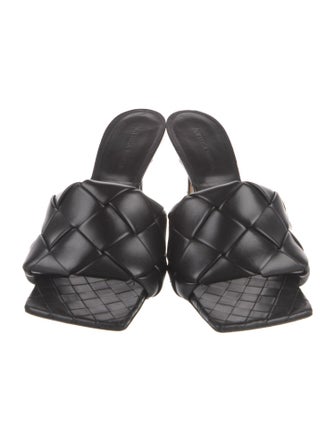 Bottega Veneta Intrecciato Weave Leather Slides
