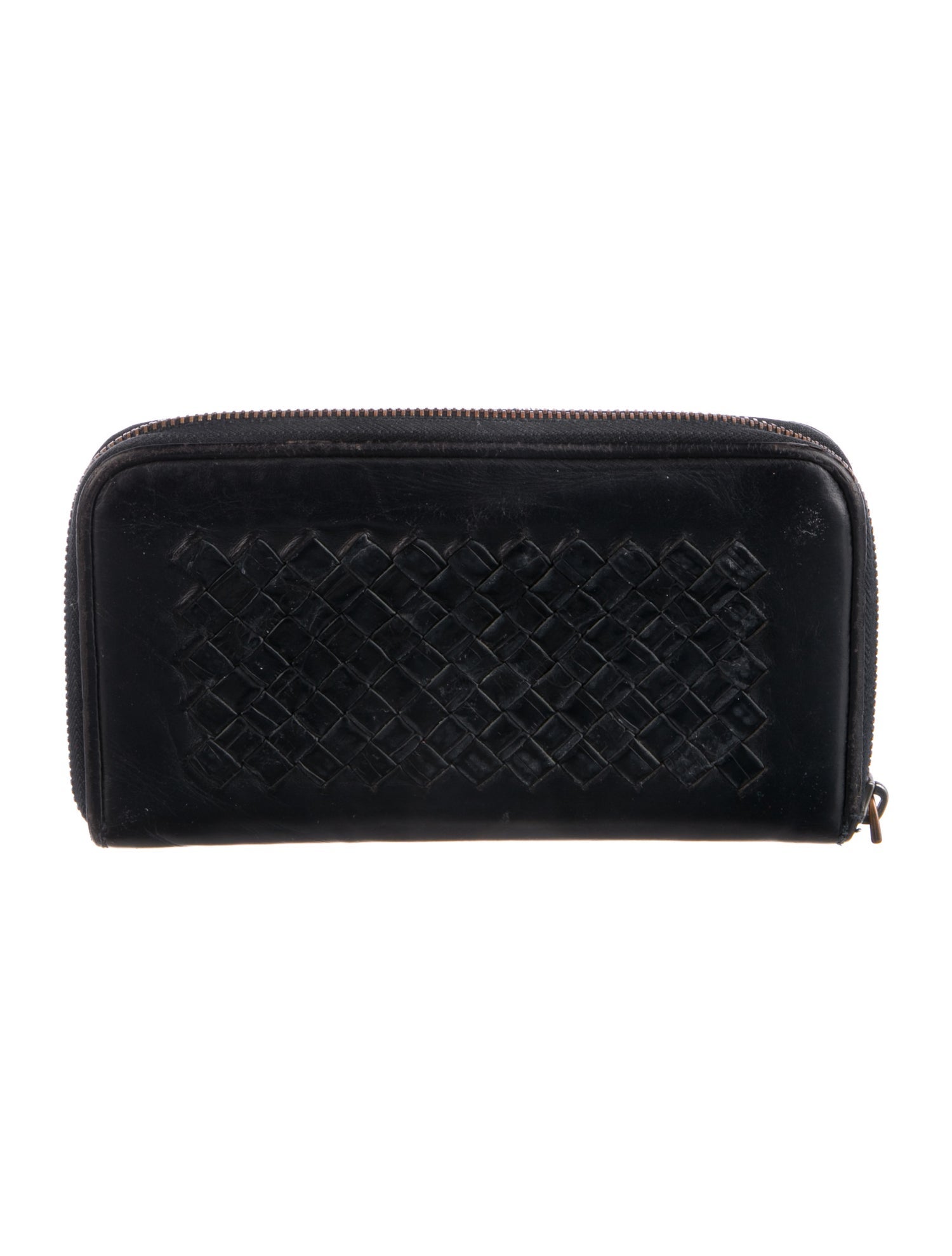 Bottega Veneta Intrecciato Weave Leather Continental Wallet