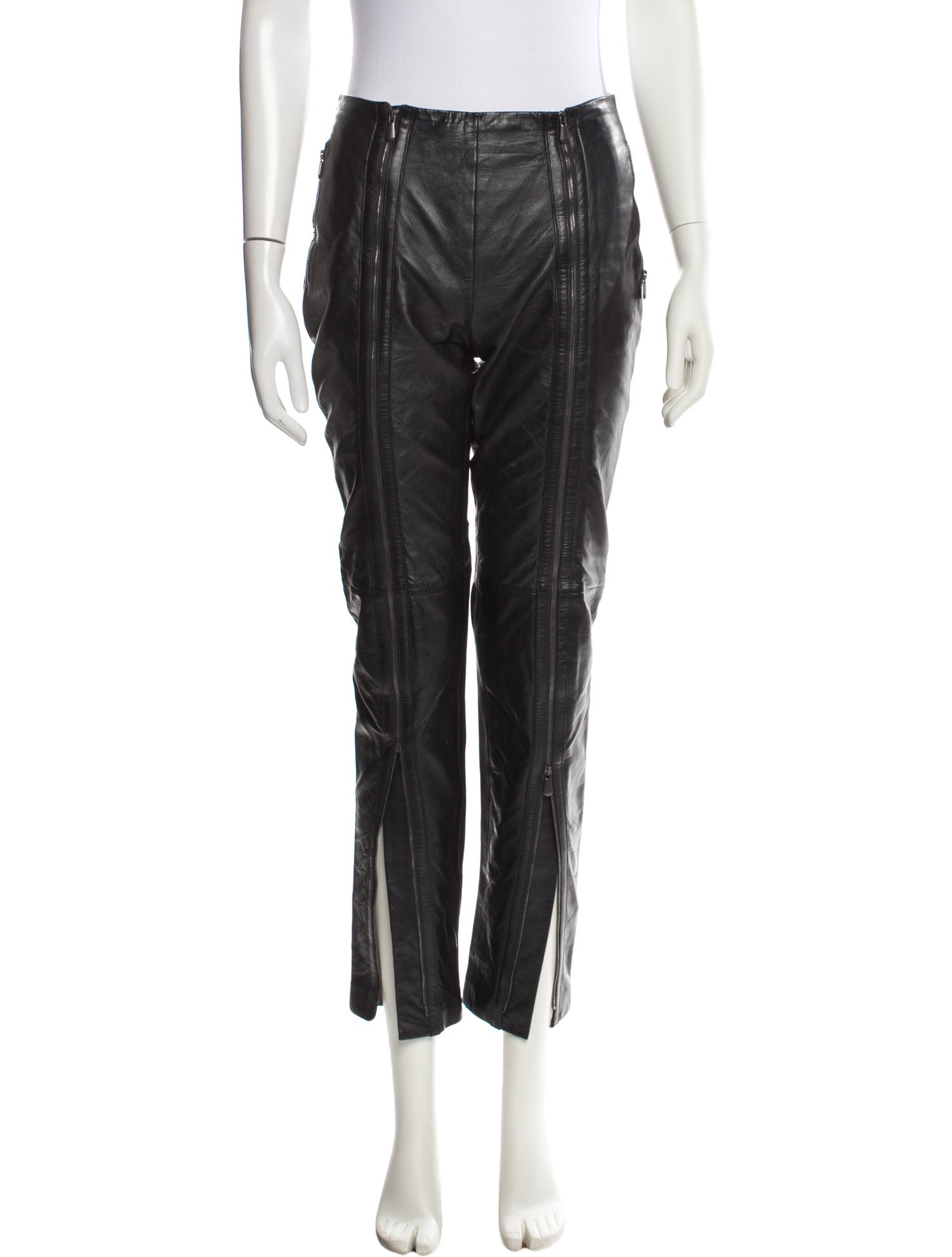 Bottega Veneta Leather Skinny Leg Pants