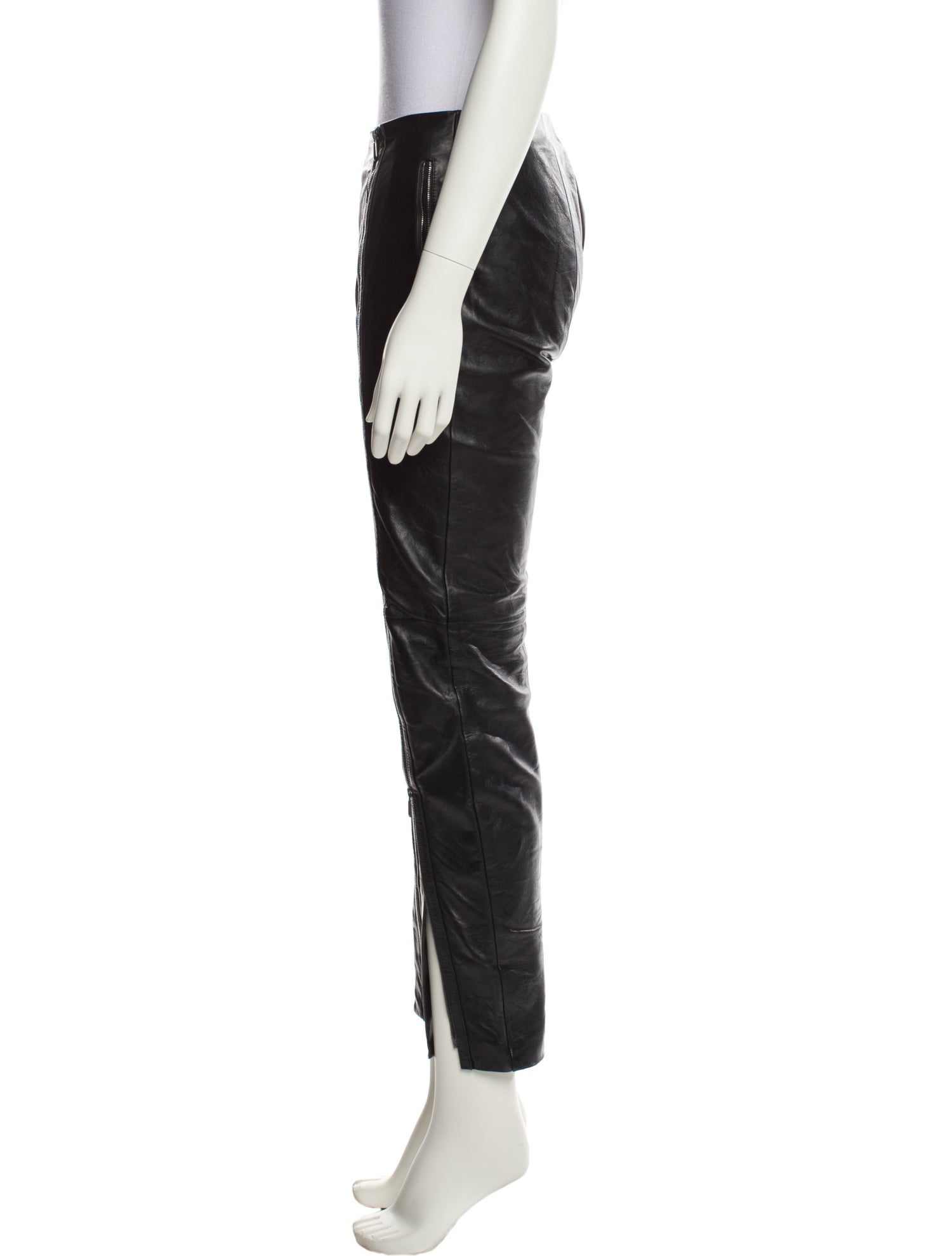 Bottega Veneta Leather Skinny Leg Pants