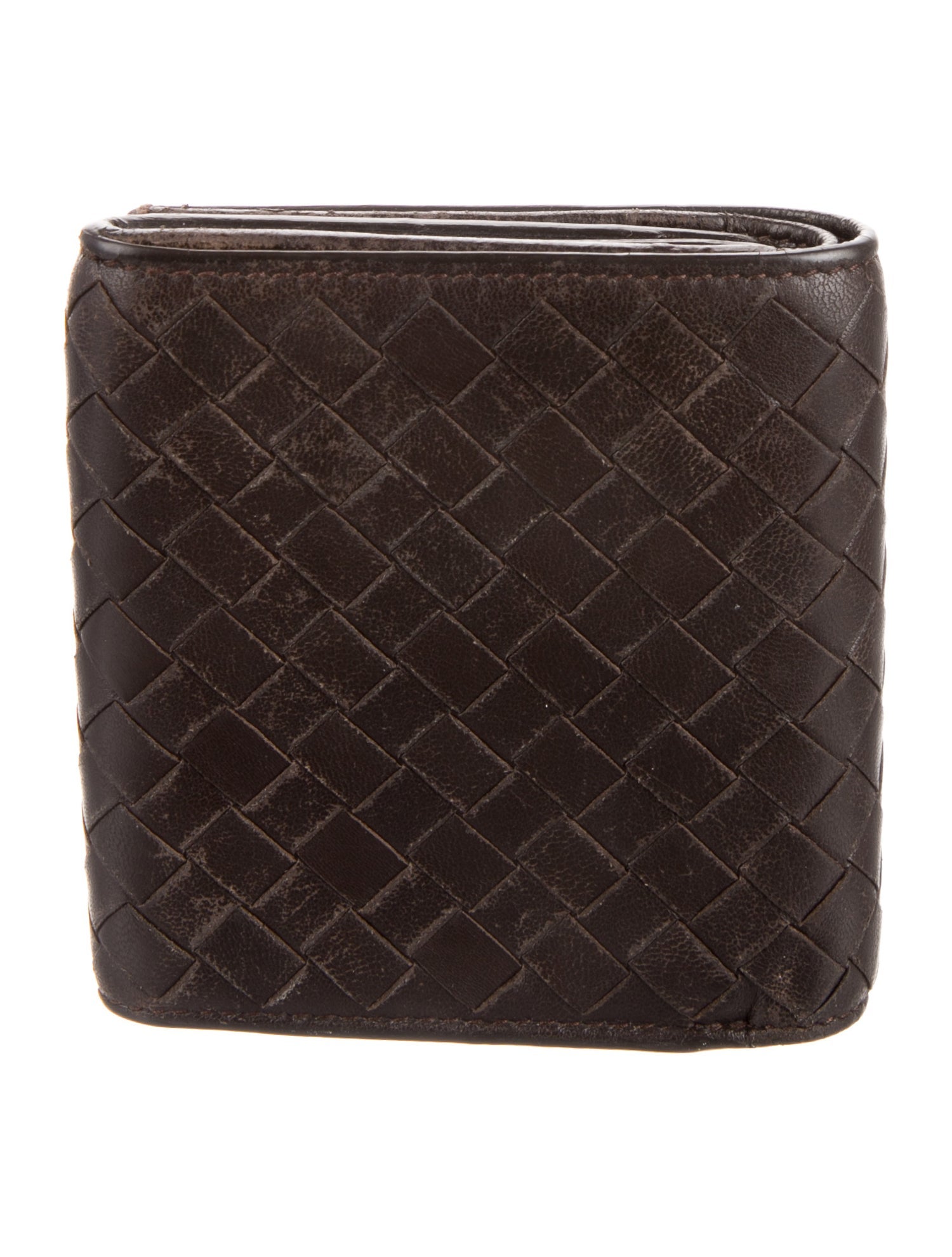 Bottega Veneta Intrecciato Weave Leather Trifold Wallet