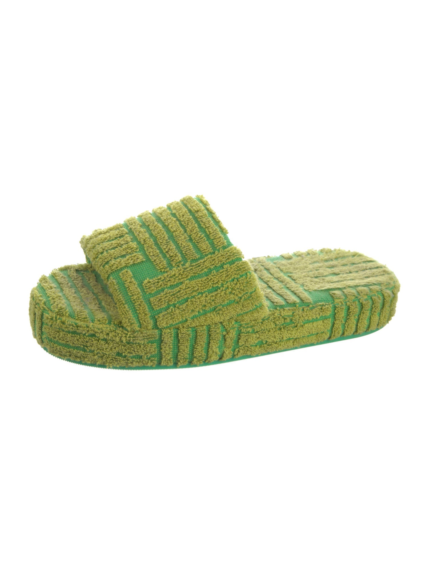Bottega Veneta Terry Cloth Patterned Slides