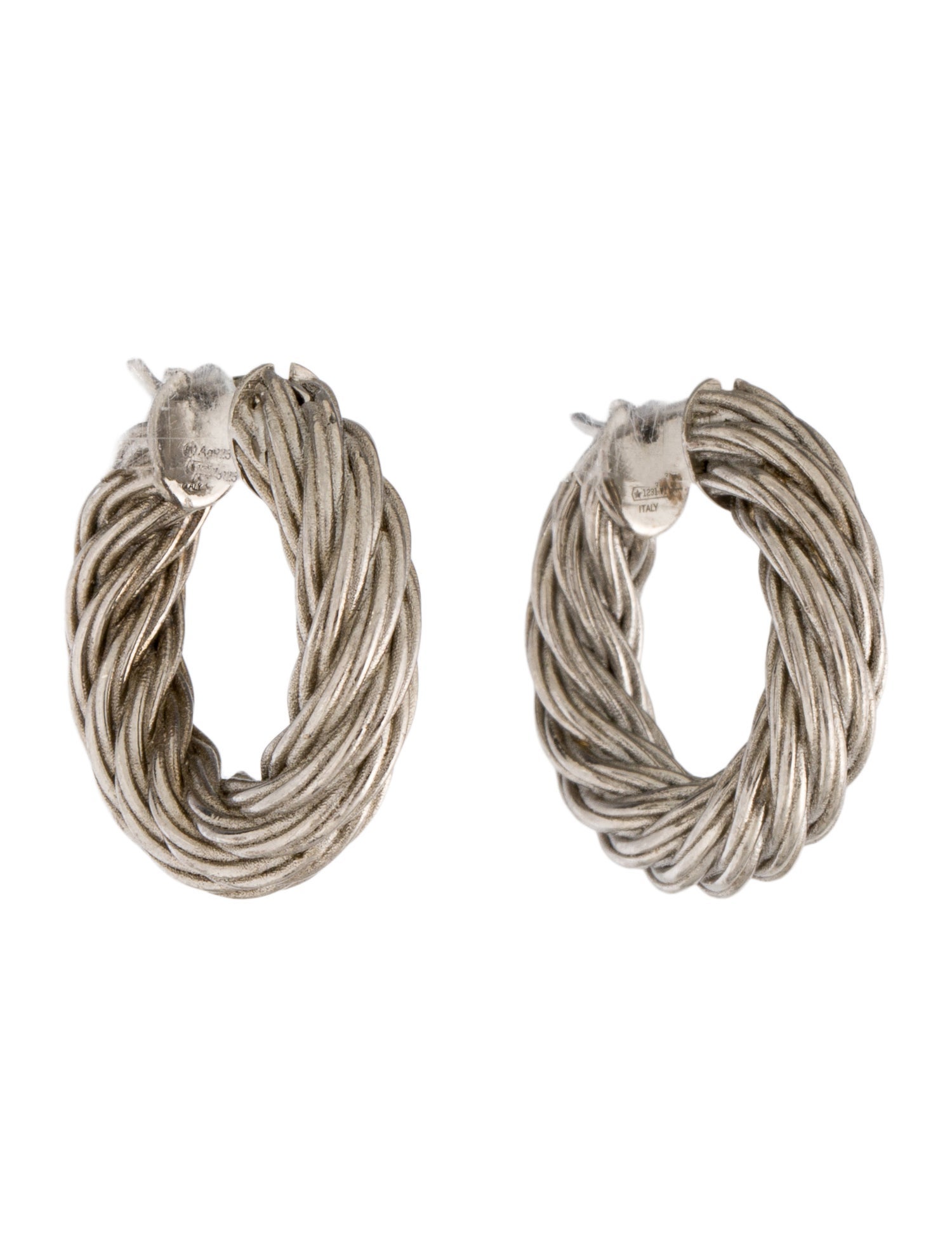 Bottega Veneta Twisted Hoop Earrings