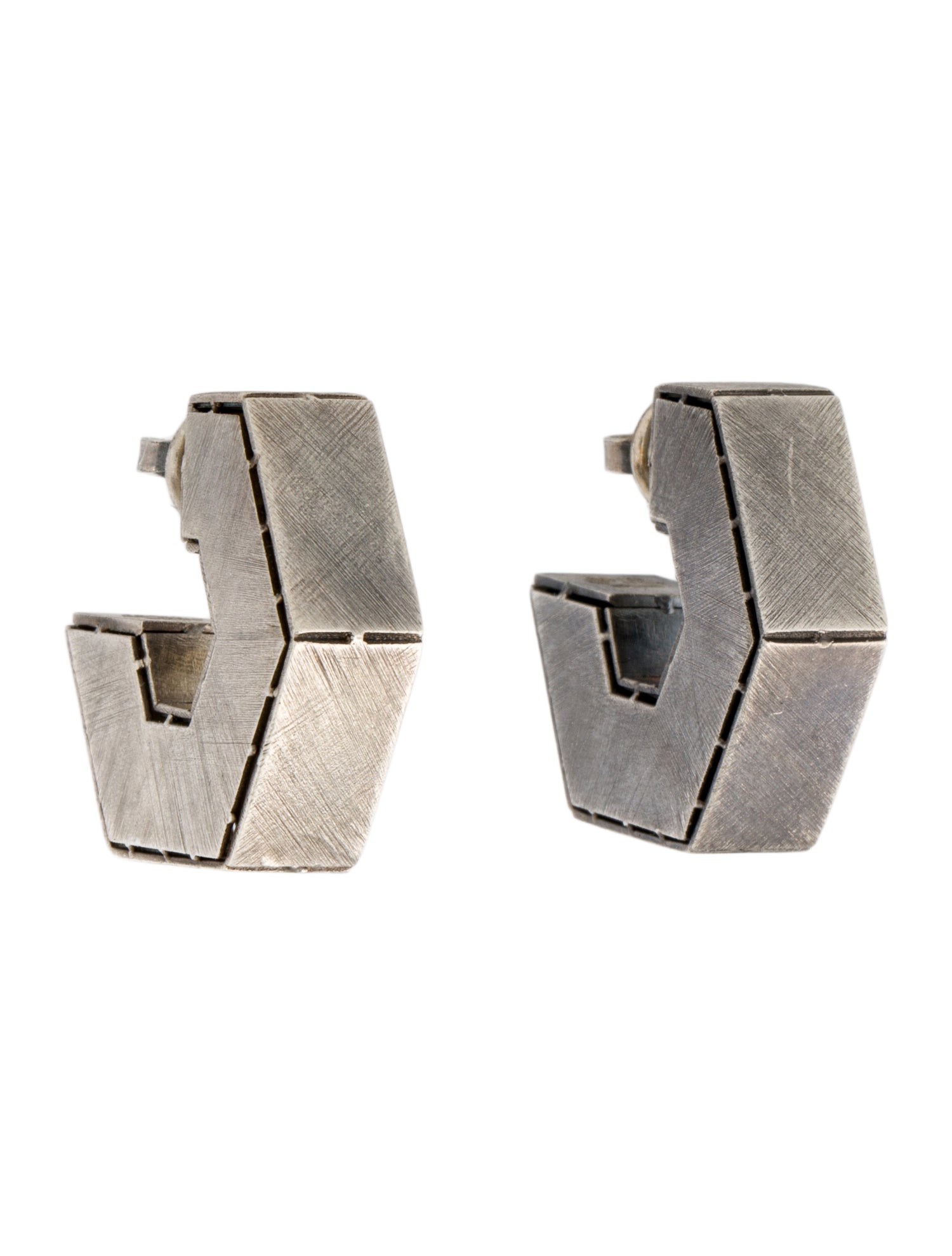 Bottega Veneta Geometric Hoop Earrings