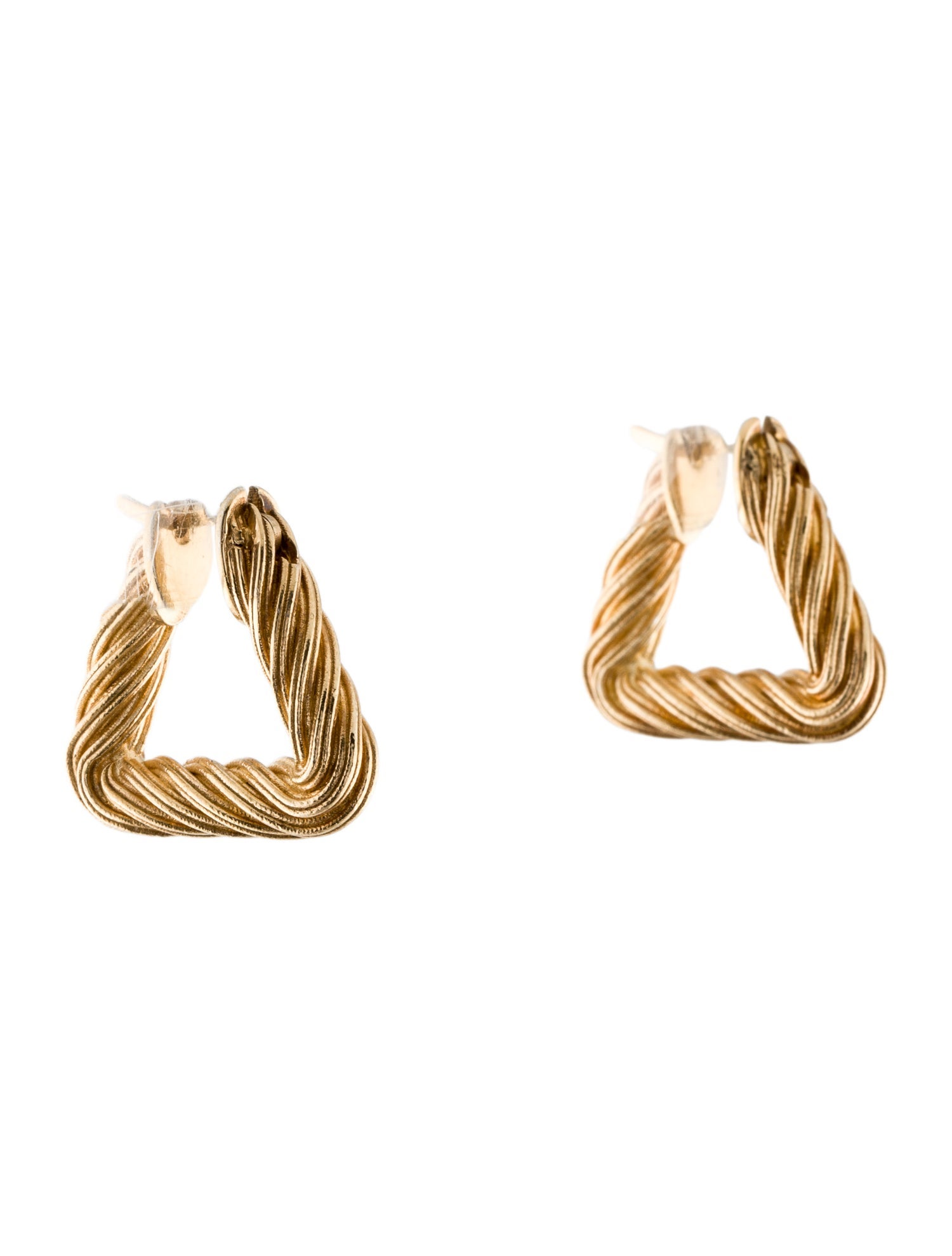 Bottega Veneta Cord Triangle Hoop Earrings