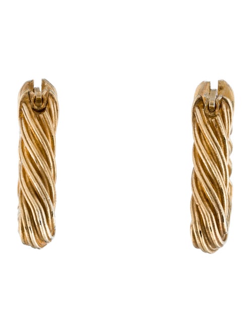 Bottega Veneta Cord Triangle Hoop Earrings
