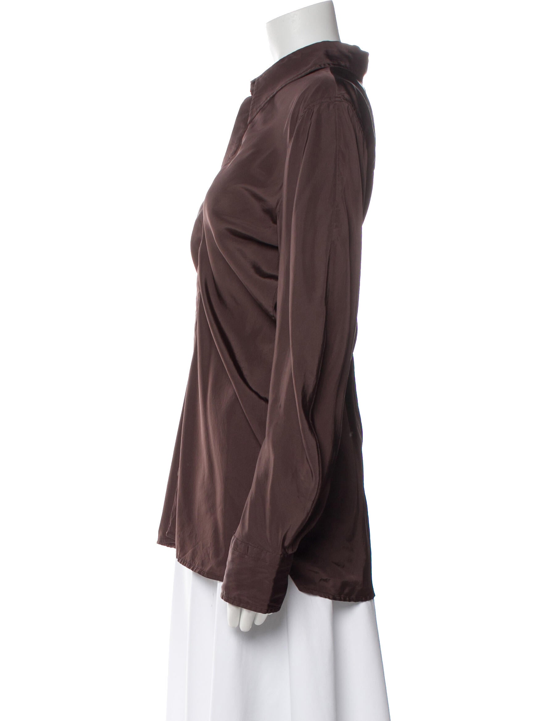 Bottega Veneta Long Sleeve Button-Up Top