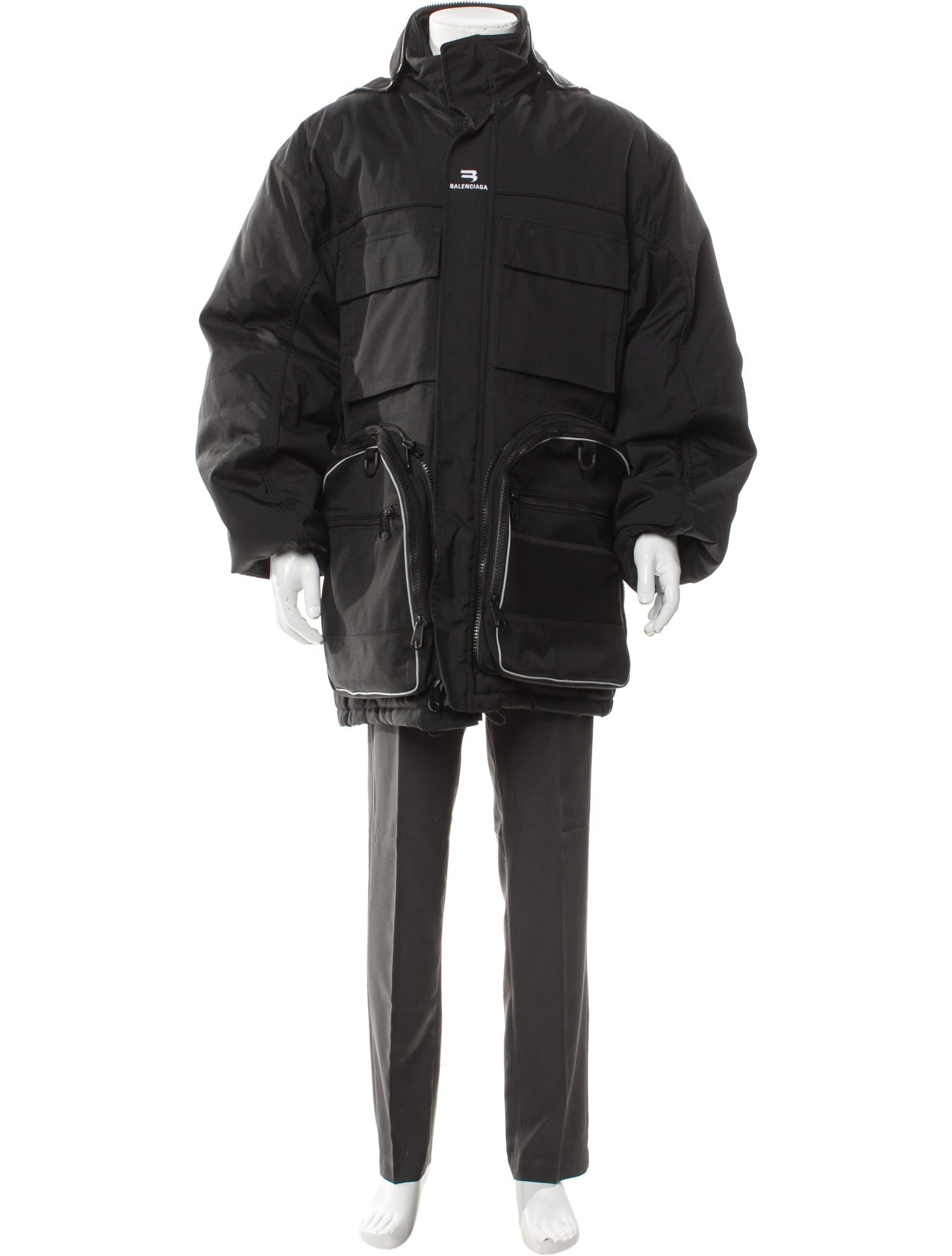 Balenciaga 2021 Convertible Canvas Gym Bag Parka