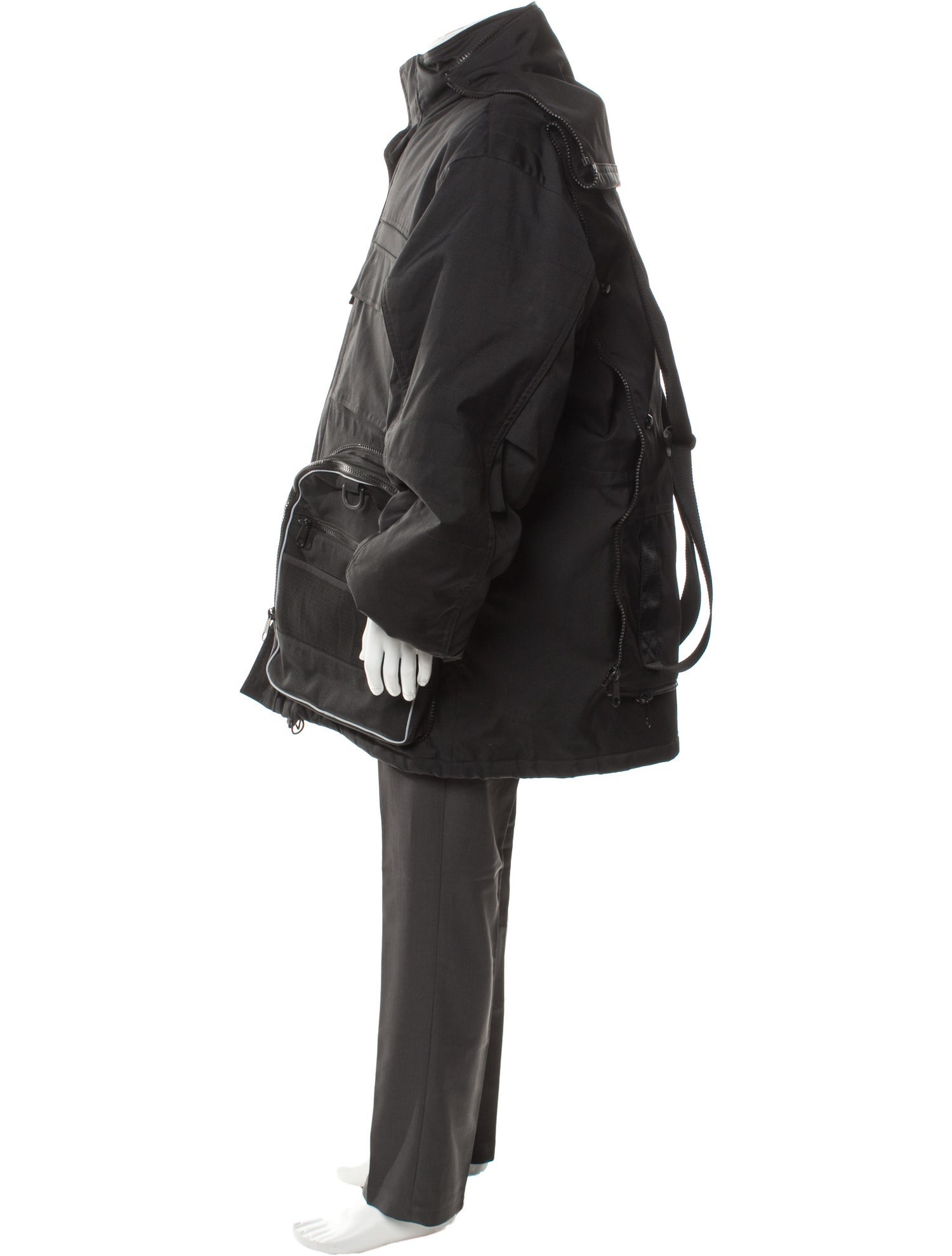 Balenciaga 2021 Convertible Canvas Gym Bag Parka