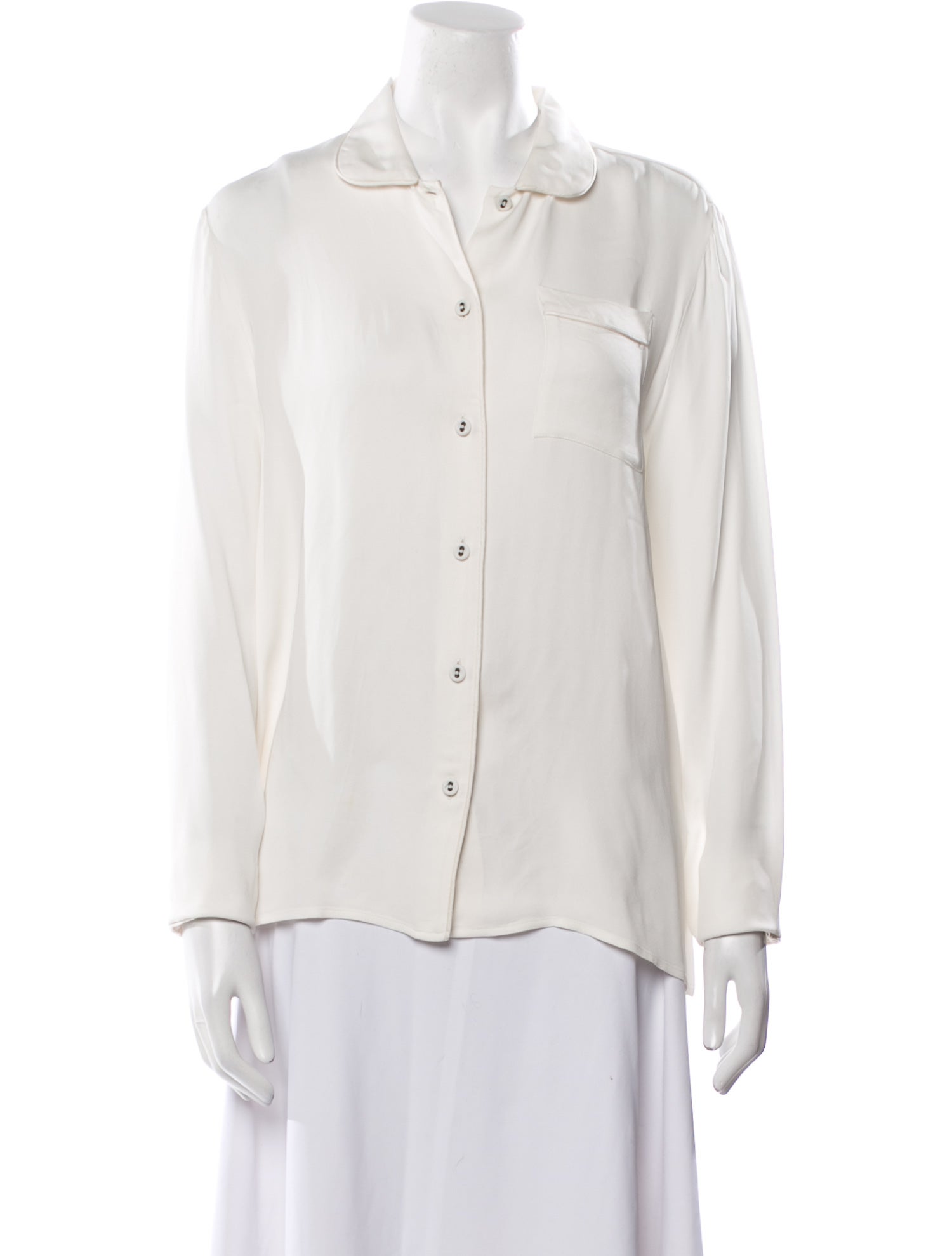 Bottega Veneta Long Sleeve Button-Up Top