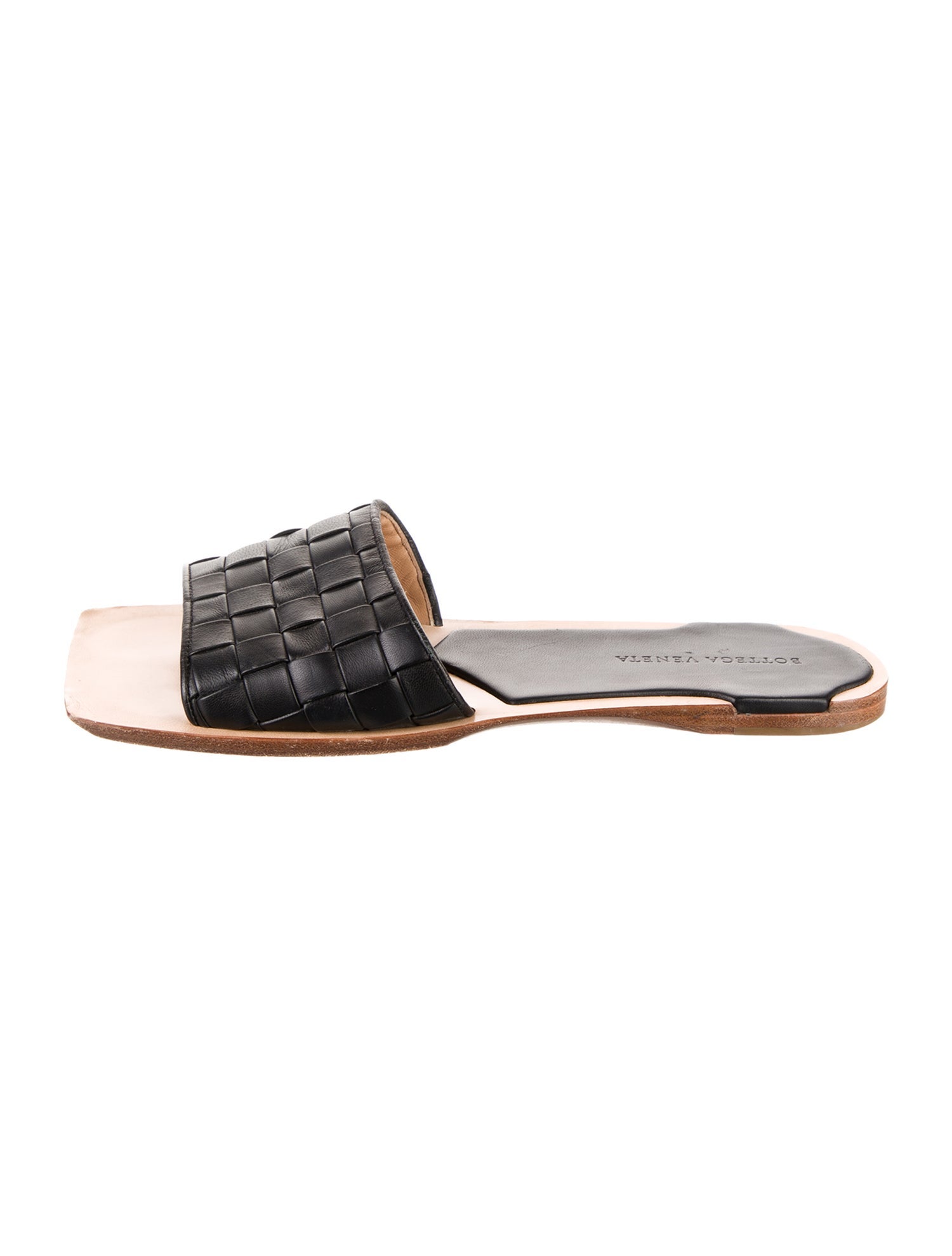 Bottega Veneta Intrecciato Weave Leather Slides
