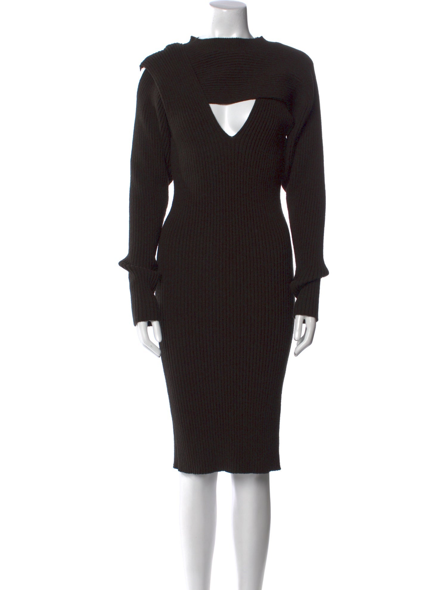 Bottega Veneta Bateau Neckline Midi Length Dress