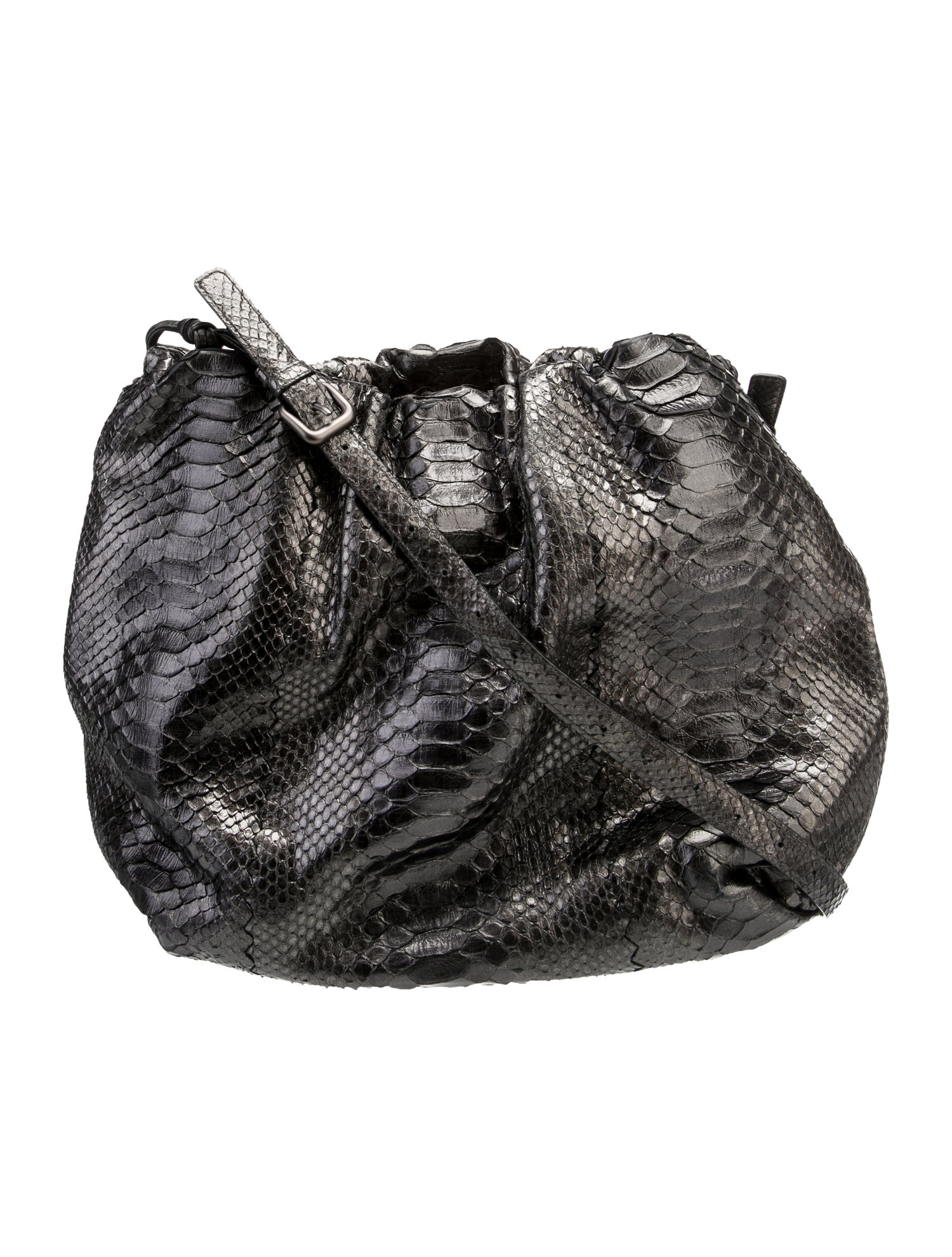 Bottega Veneta Snakeskin Bucket Bag