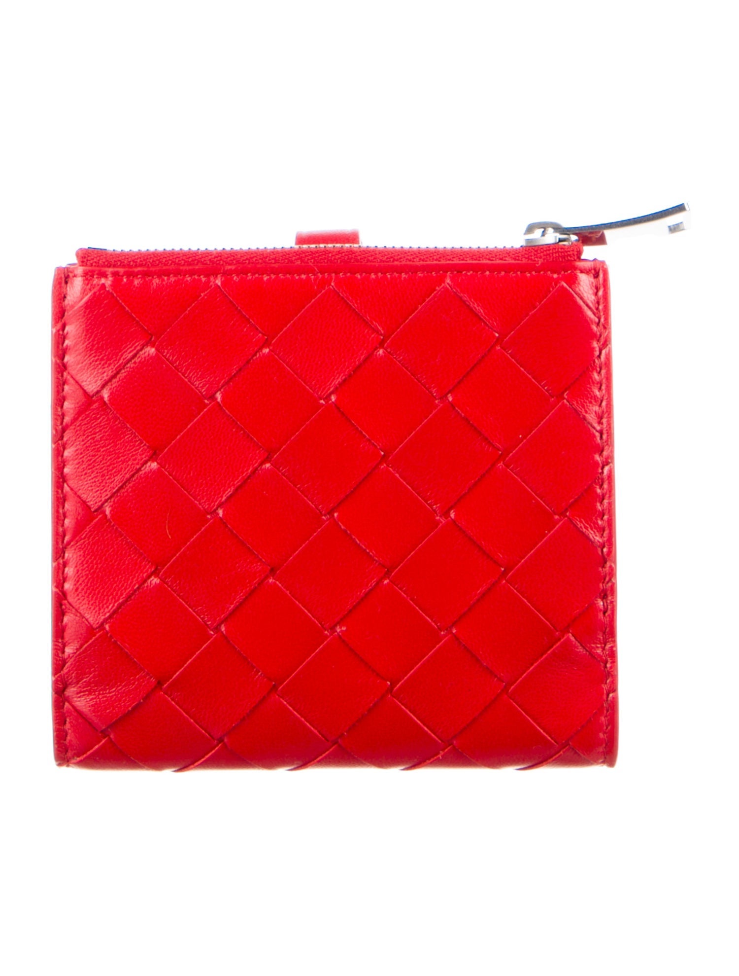 Bottega Veneta Intrecciato Weave Leather Compact Wallet