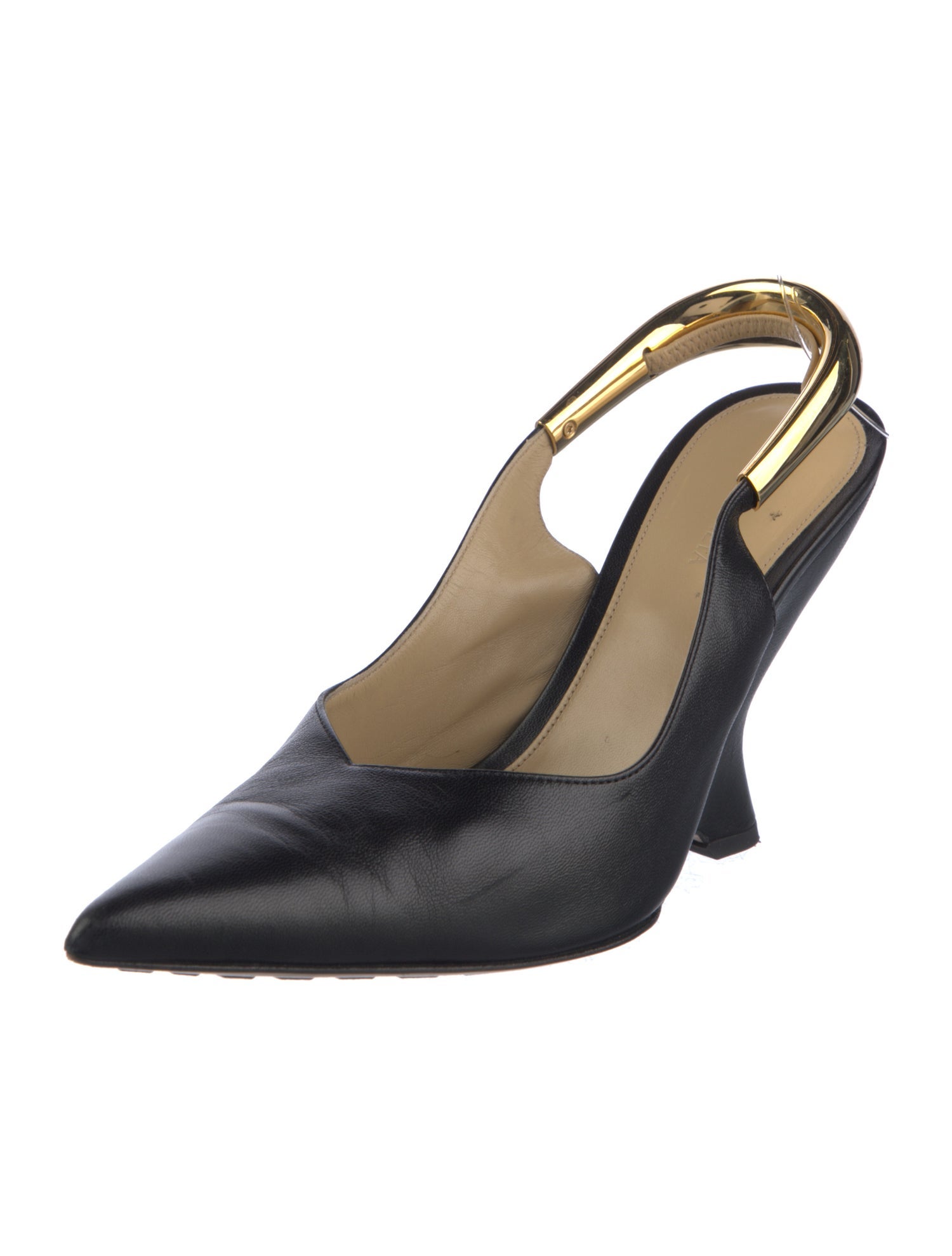 Bottega Veneta Leather Slingback Pumps