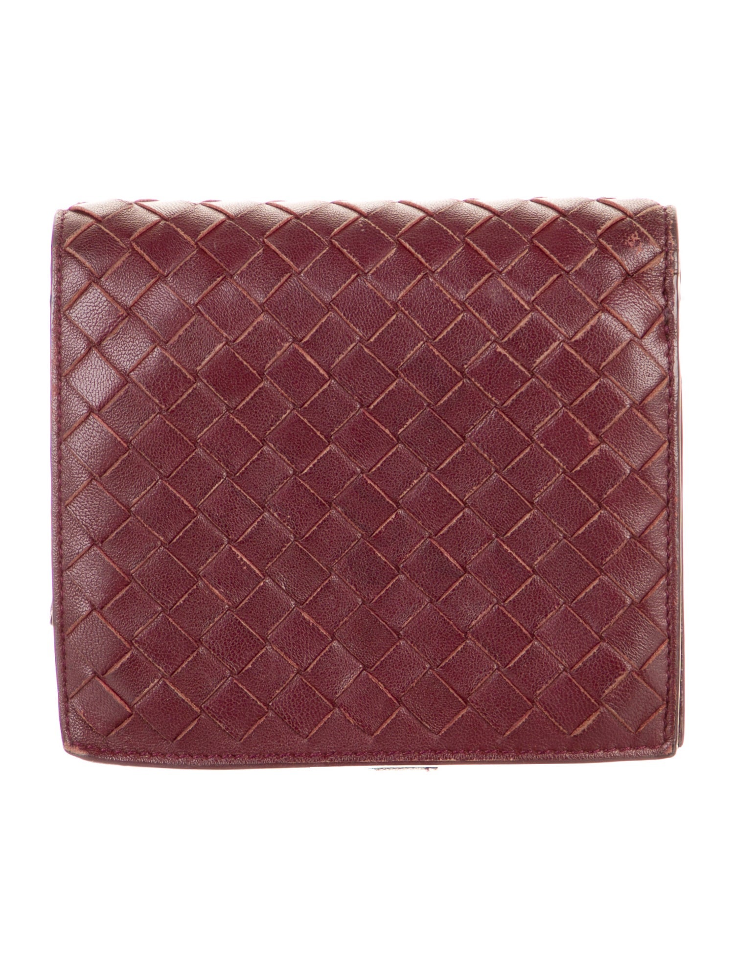 Bottega Veneta Intrecciato Weave Leather Compact Wallet