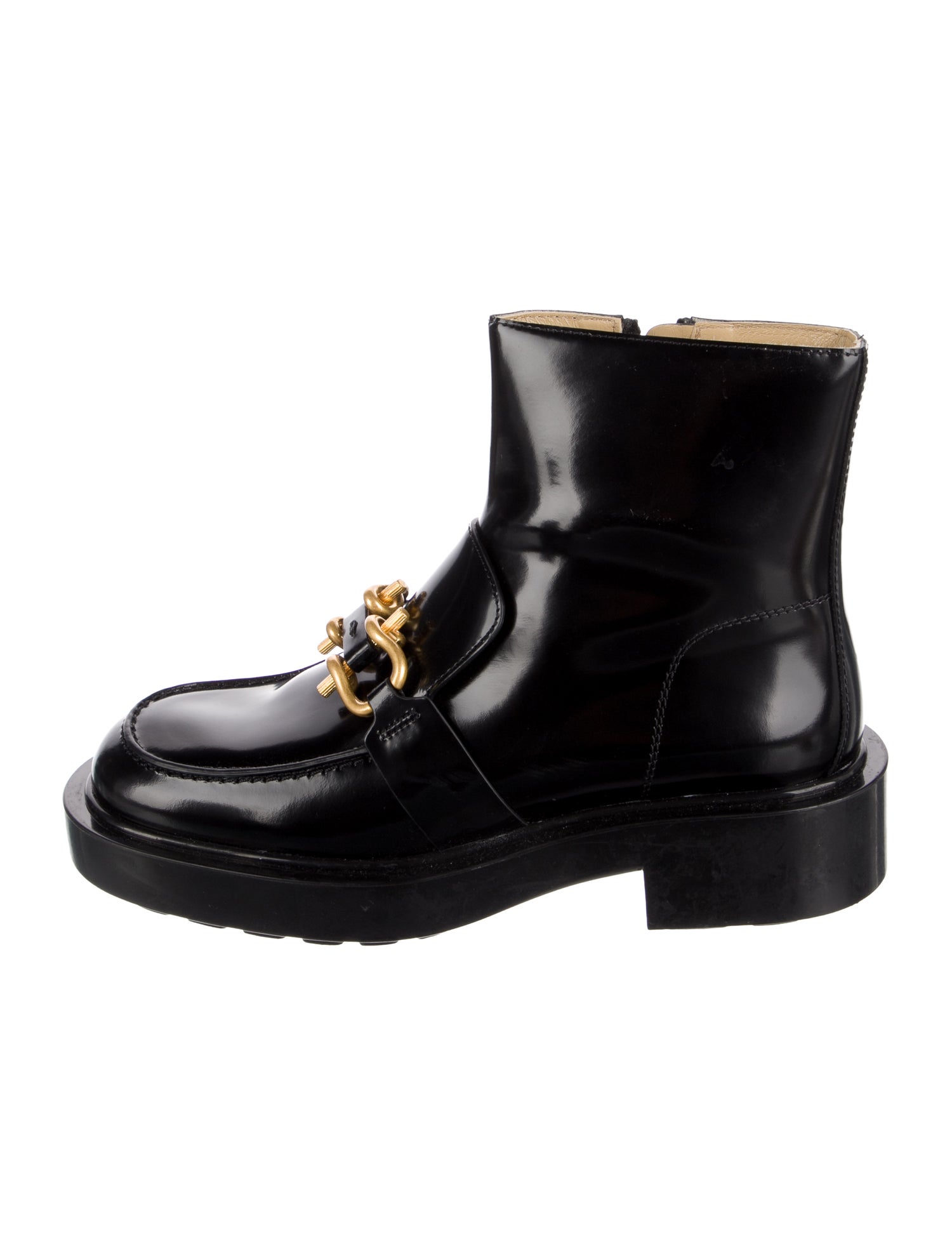 Bottega Veneta Patent Leather Combat Boots