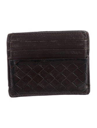 Bottega Veneta Intrecciato Weave Leather Card Holder