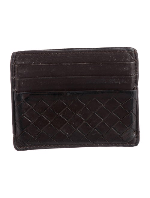 Bottega Veneta Intrecciato Weave Leather Card Holder