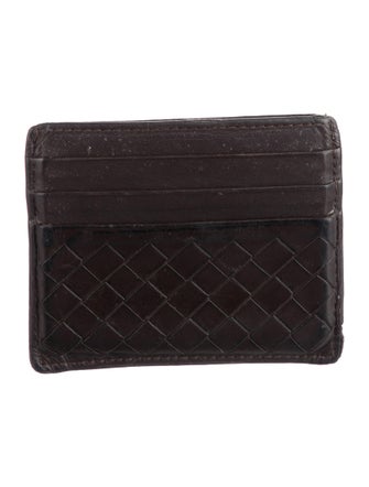 Bottega Veneta Intrecciato Weave Leather Card Holder