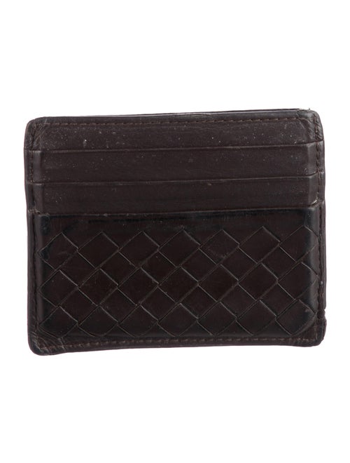 Bottega Veneta Intrecciato Weave Leather Card Holder