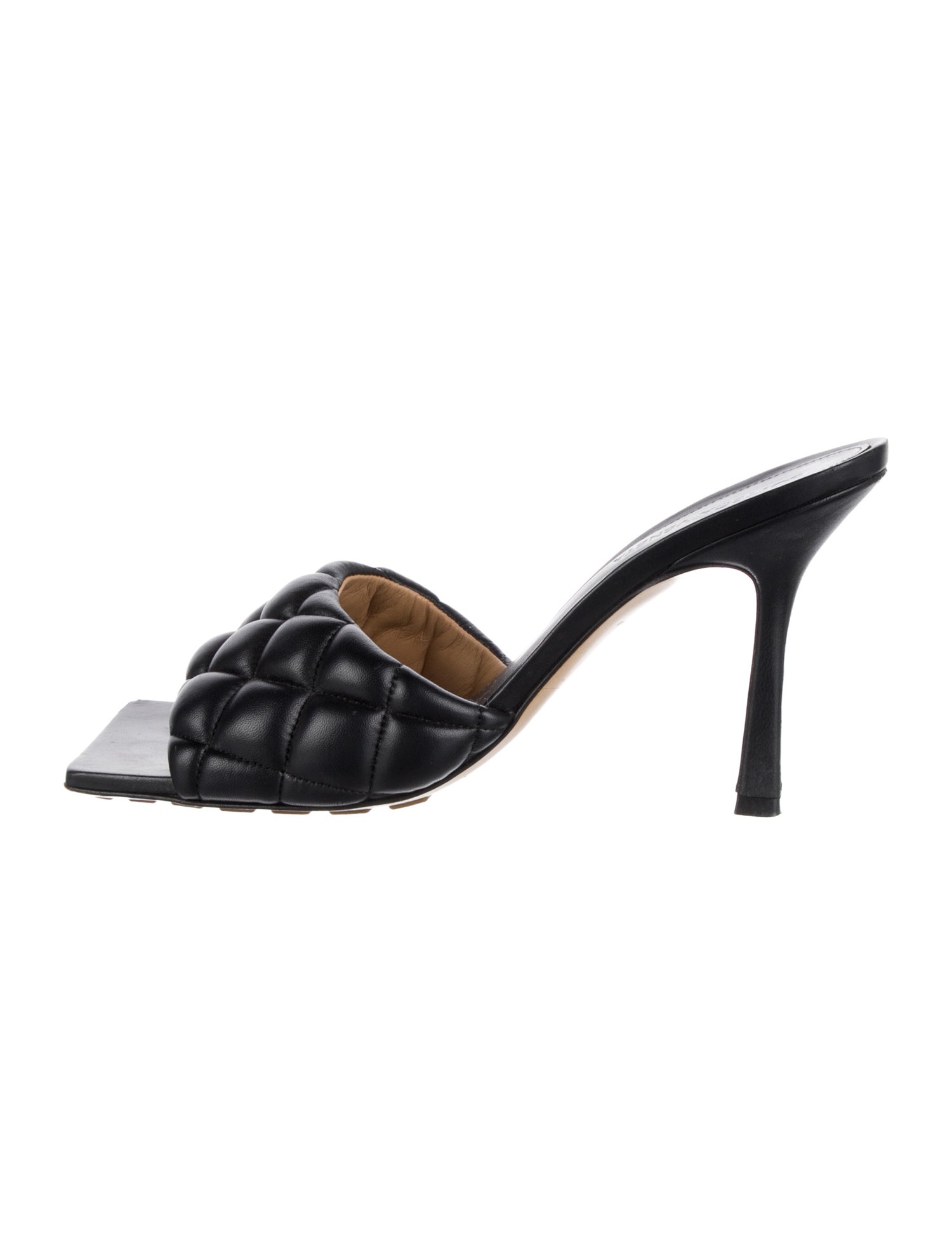 Bottega Veneta Quilted Pattern Leather Slides