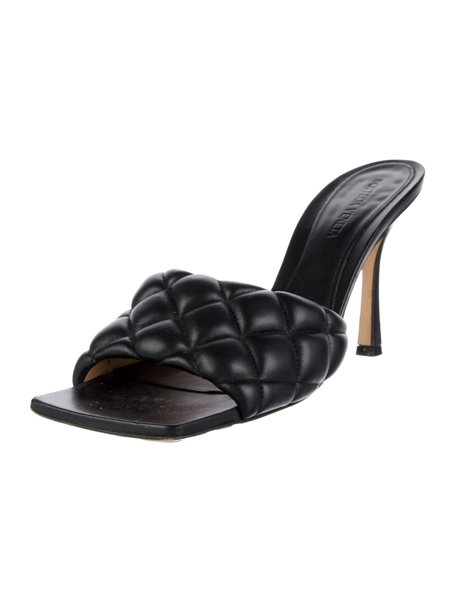 Bottega Veneta Quilted Pattern Leather Slides