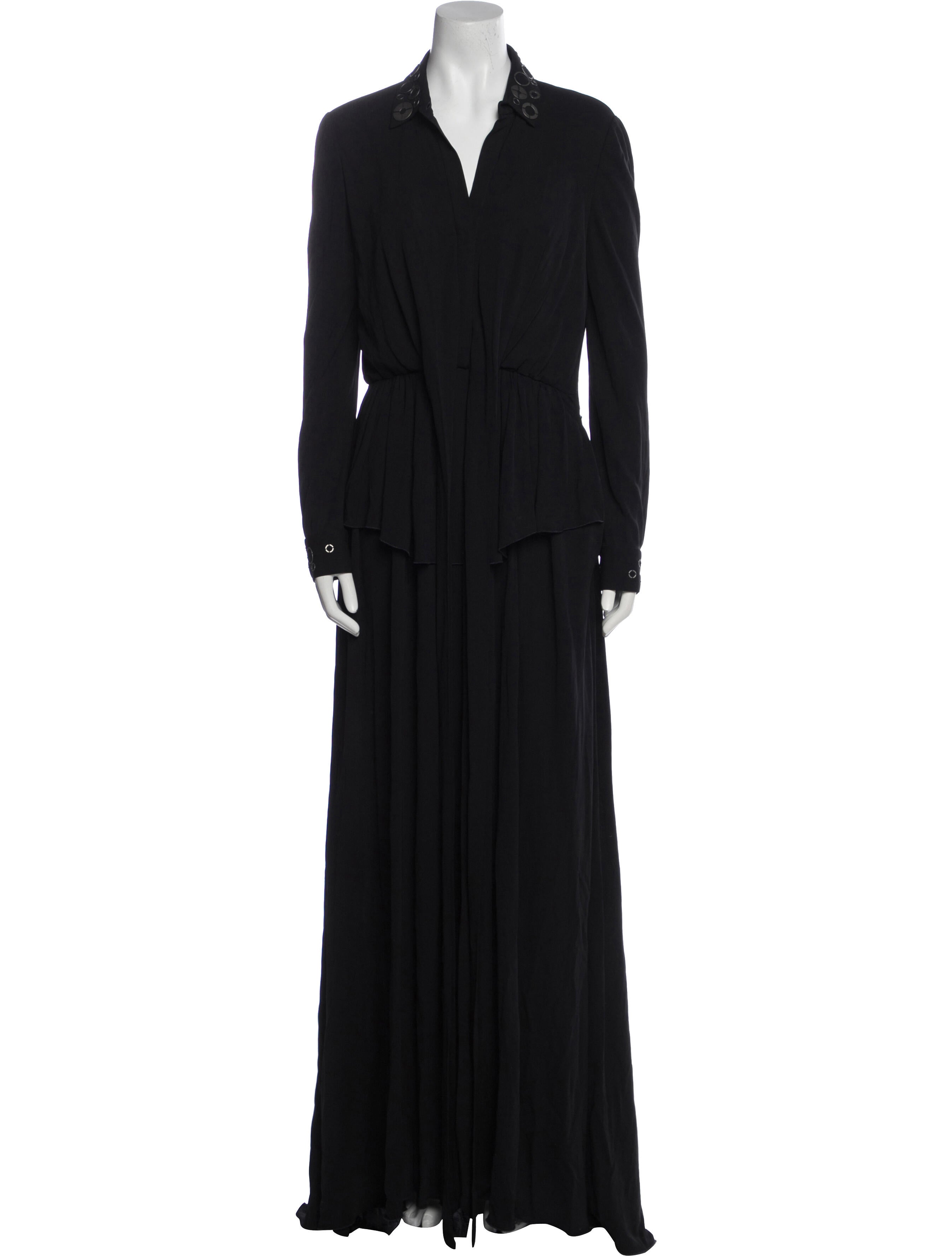 Bottega Veneta V-Neck Long Dress