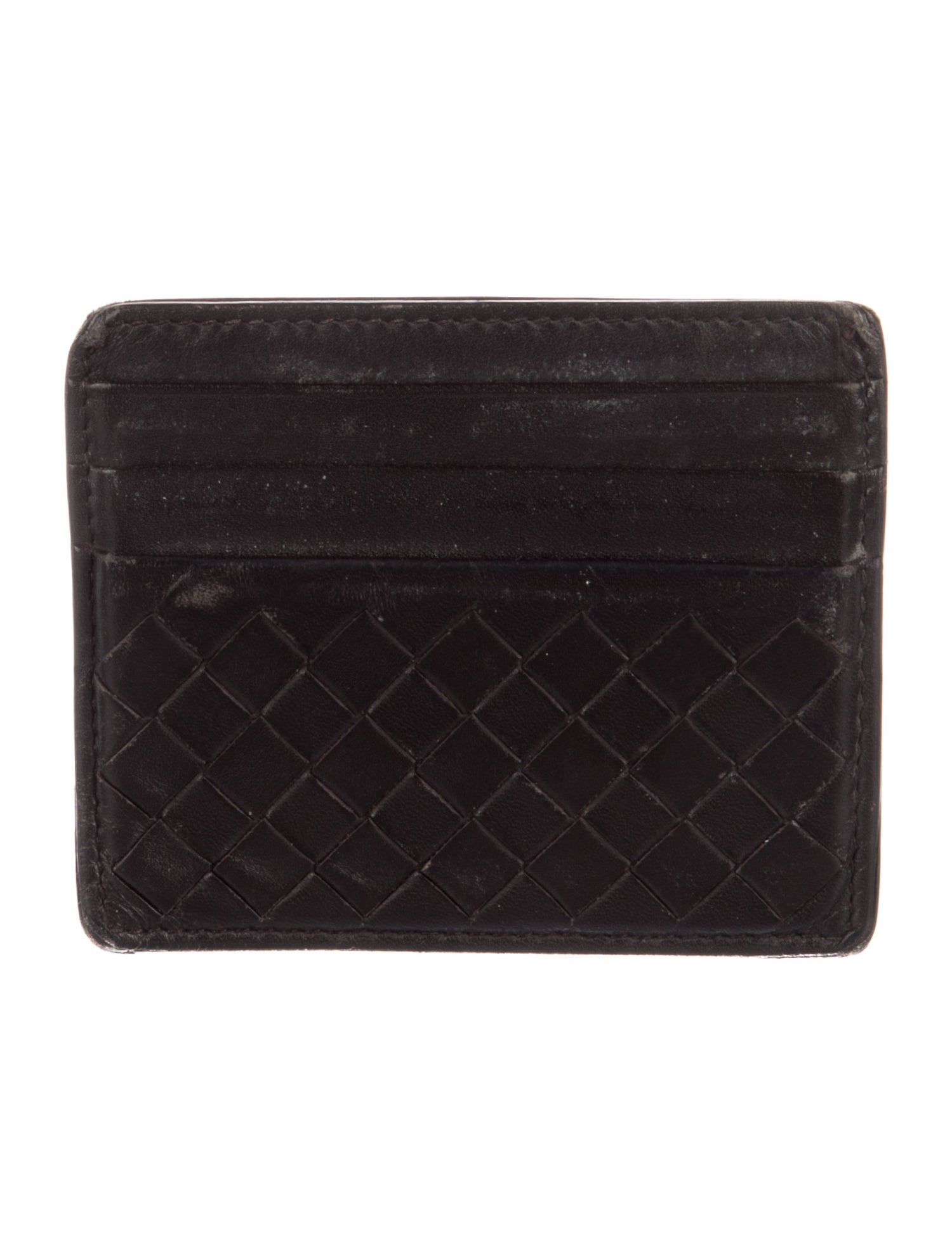 Bottega Veneta Intrecciato Weave Leather Card Holder