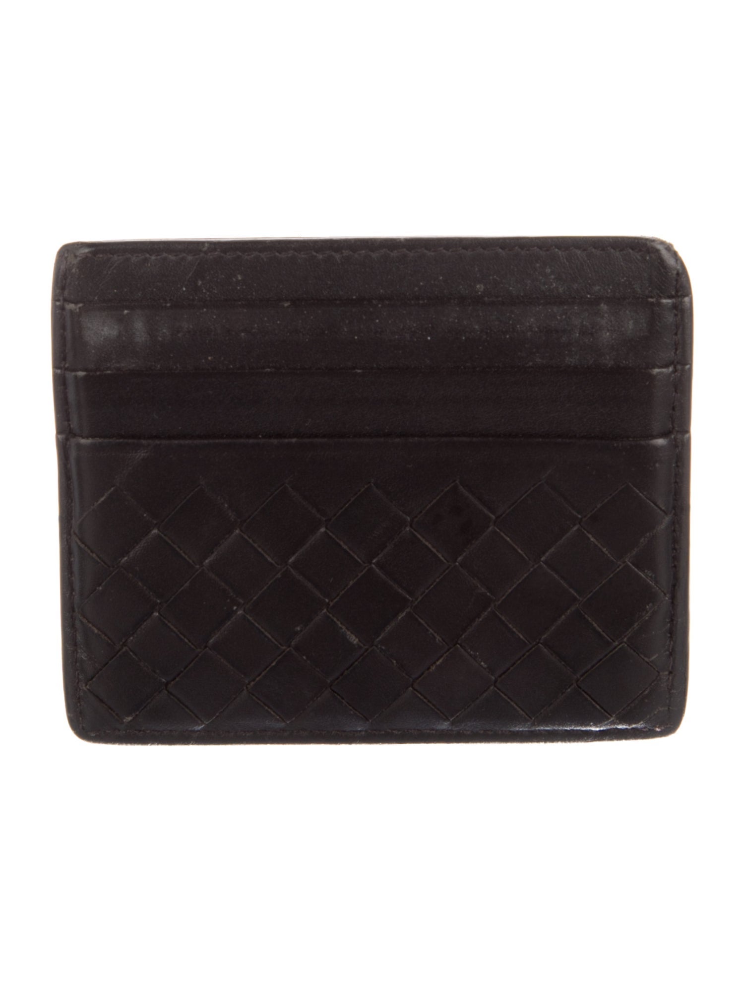 Bottega Veneta Intrecciato Weave Leather Card Holder