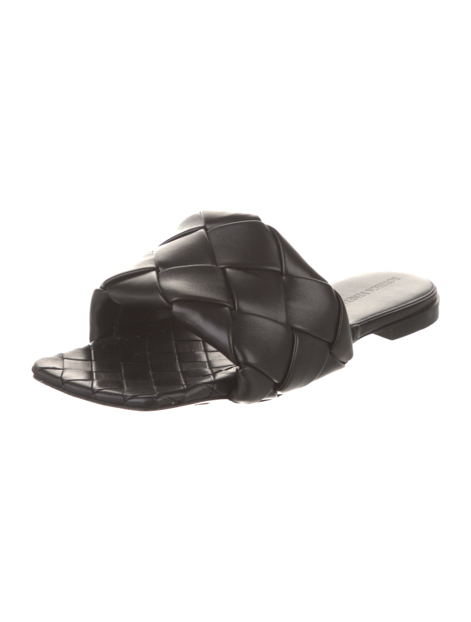Bottega Veneta Intrecciato Weave Leather Slides