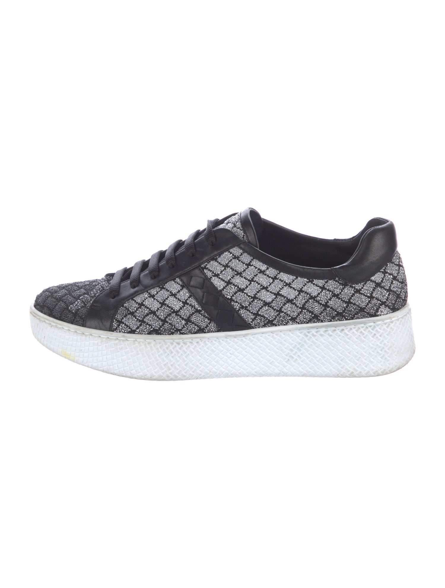 Bottega Veneta Animal Print Leather Trim Embellishment Sneakers