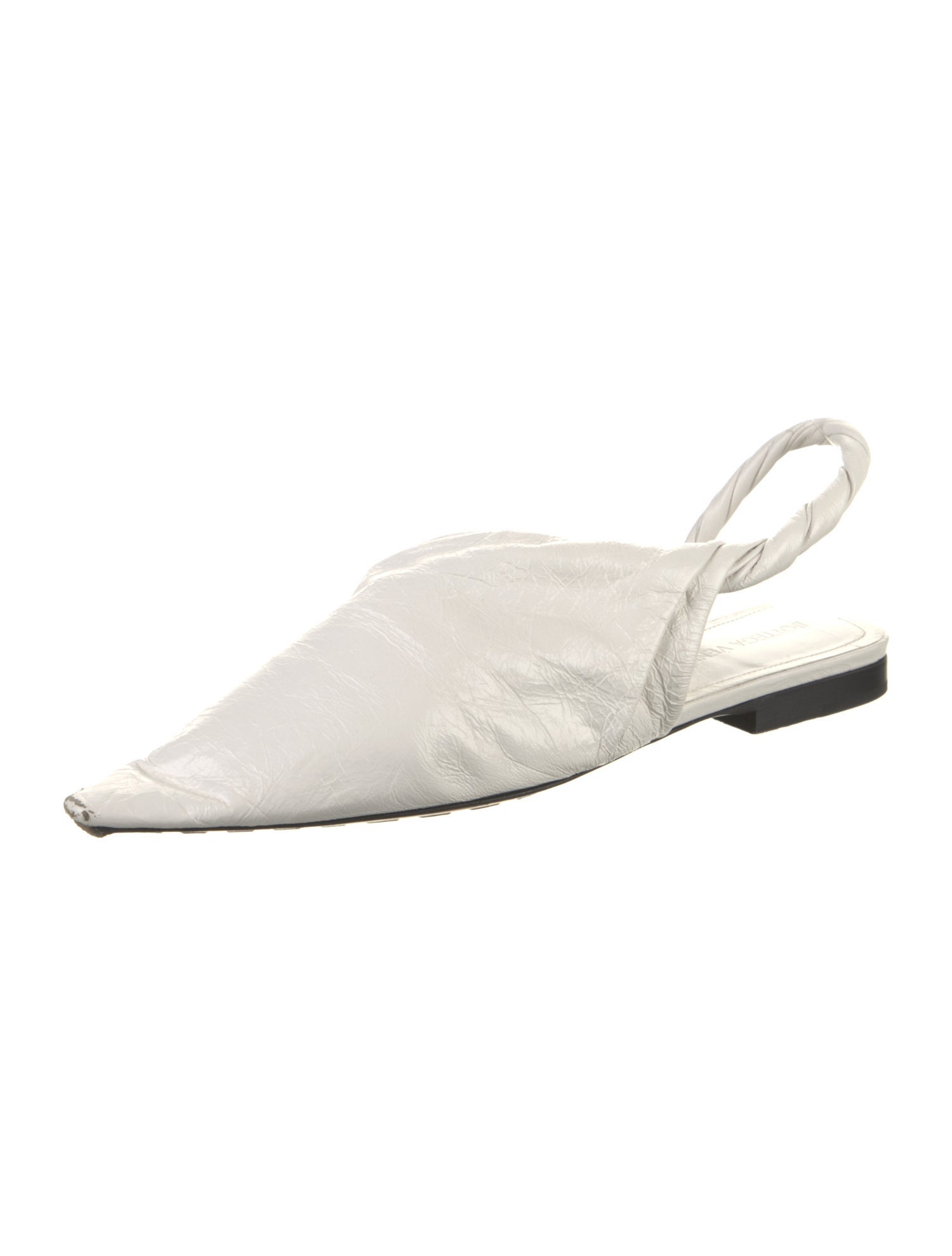 Bottega Veneta Leather Slingback Flats