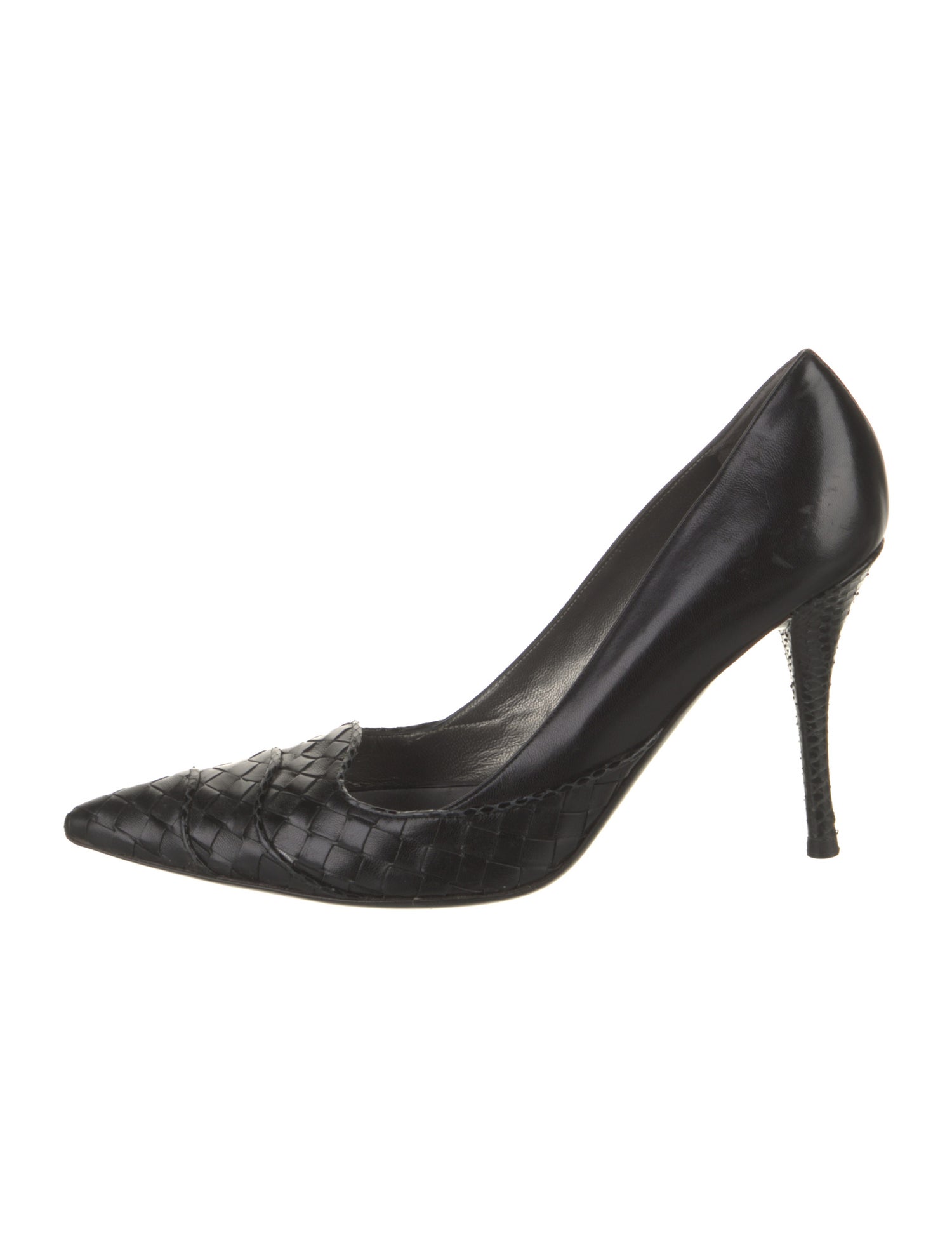 Bottega Veneta Intrecciato Weave Leather Pumps